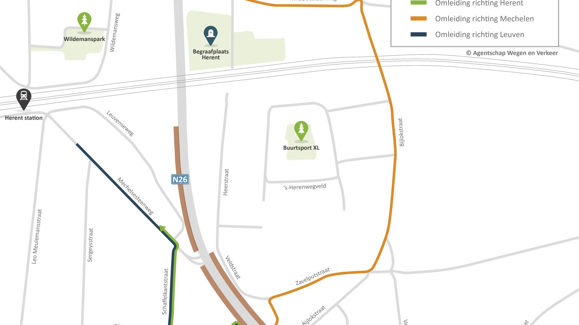 N26-Herent_Omleidingskaart_Fietsverkeer-Fase1