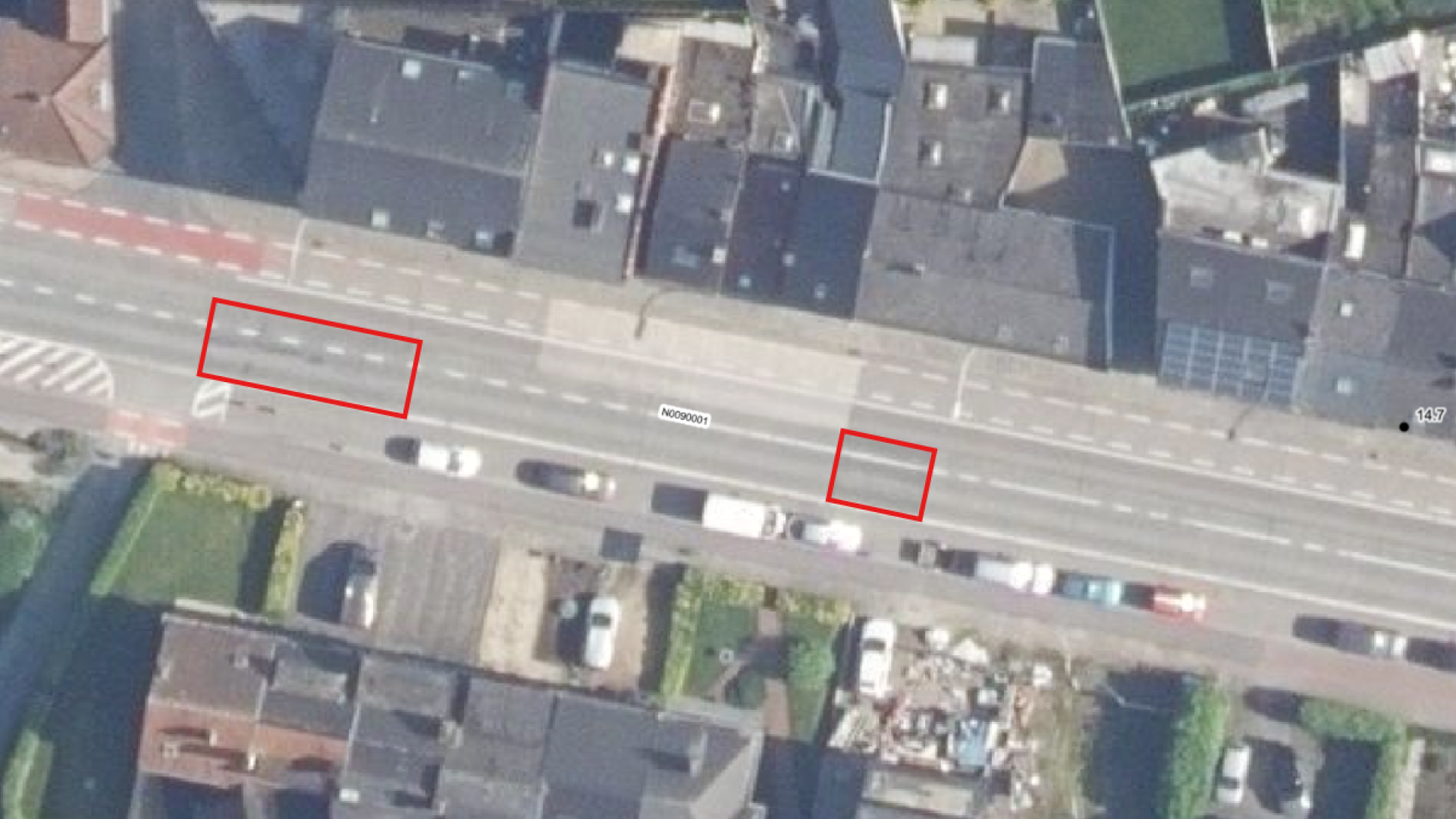 Zone 1, 2 en 3 van de herstellingswerken op de Gentsesteenweg in Asse