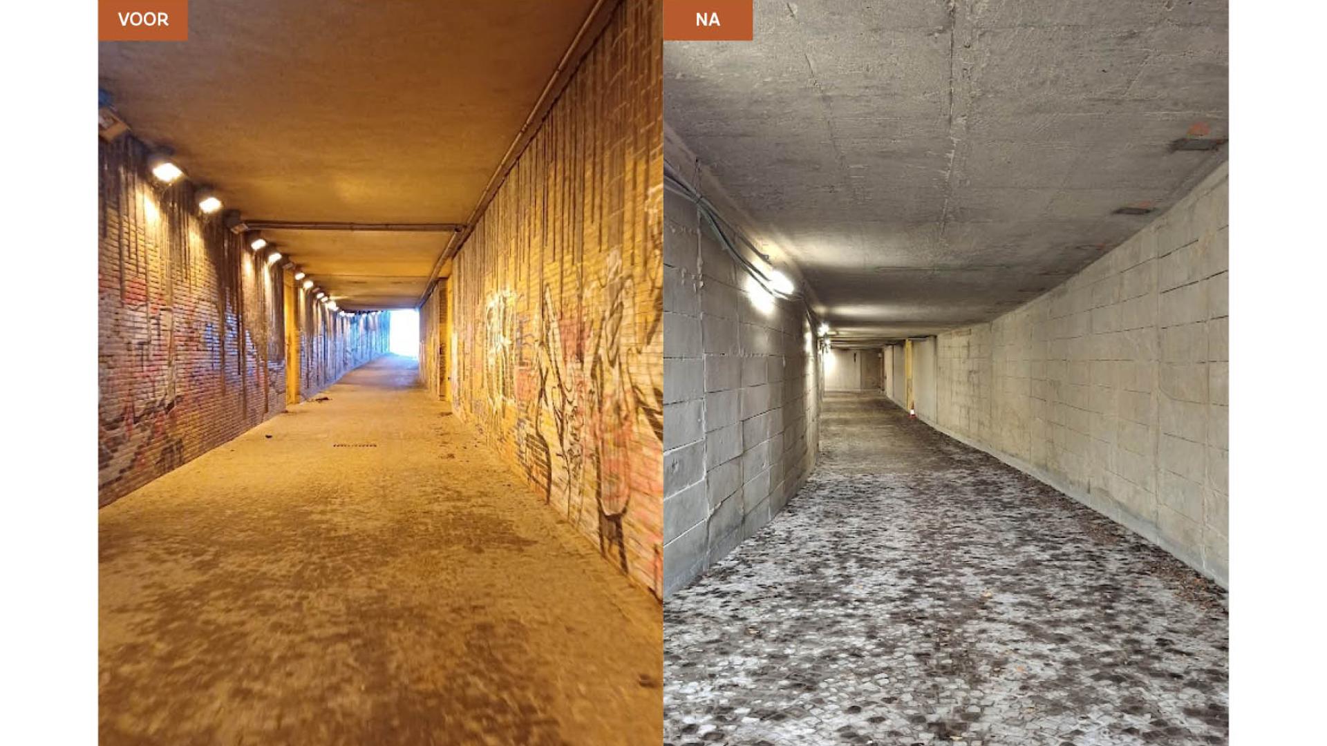 Paardentunnel voor en na