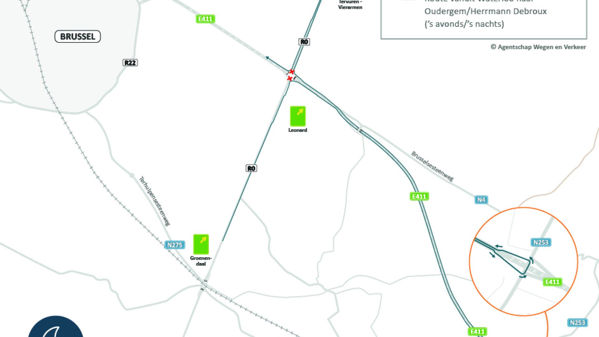 Waterloo naar Oudergem