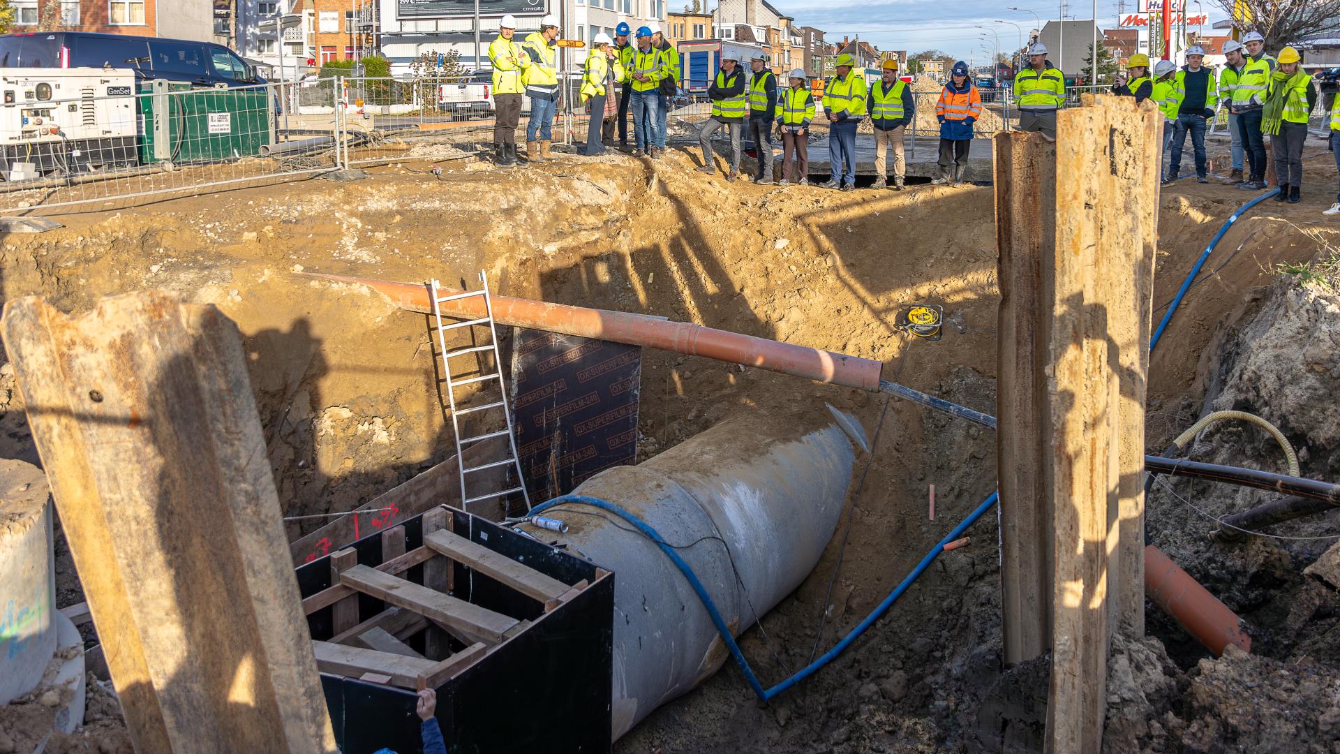 rioleringswerken werfbezoek