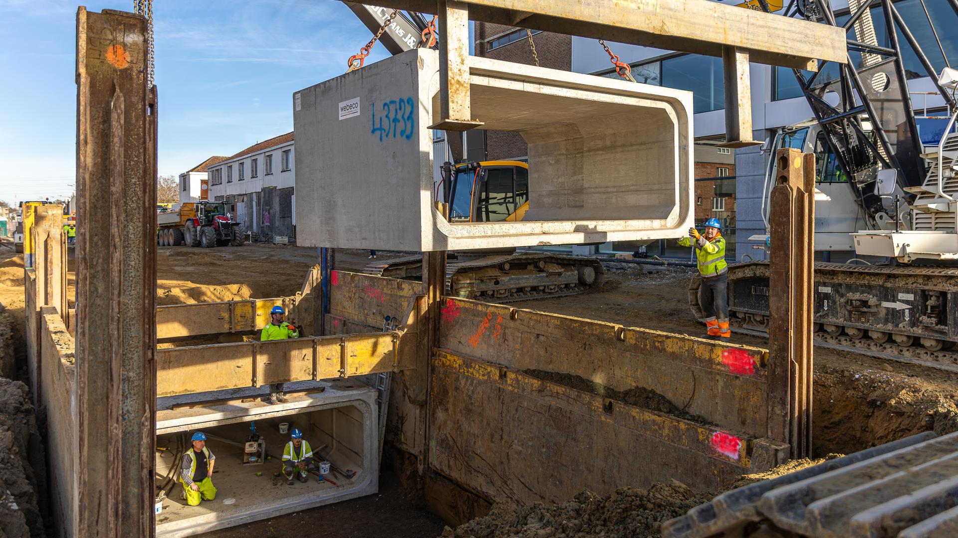 rioleringswerken werfbezoek