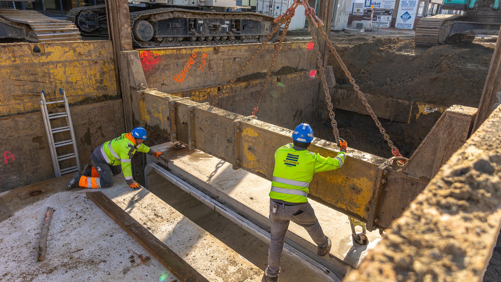 rioleringswerken werfbezoek