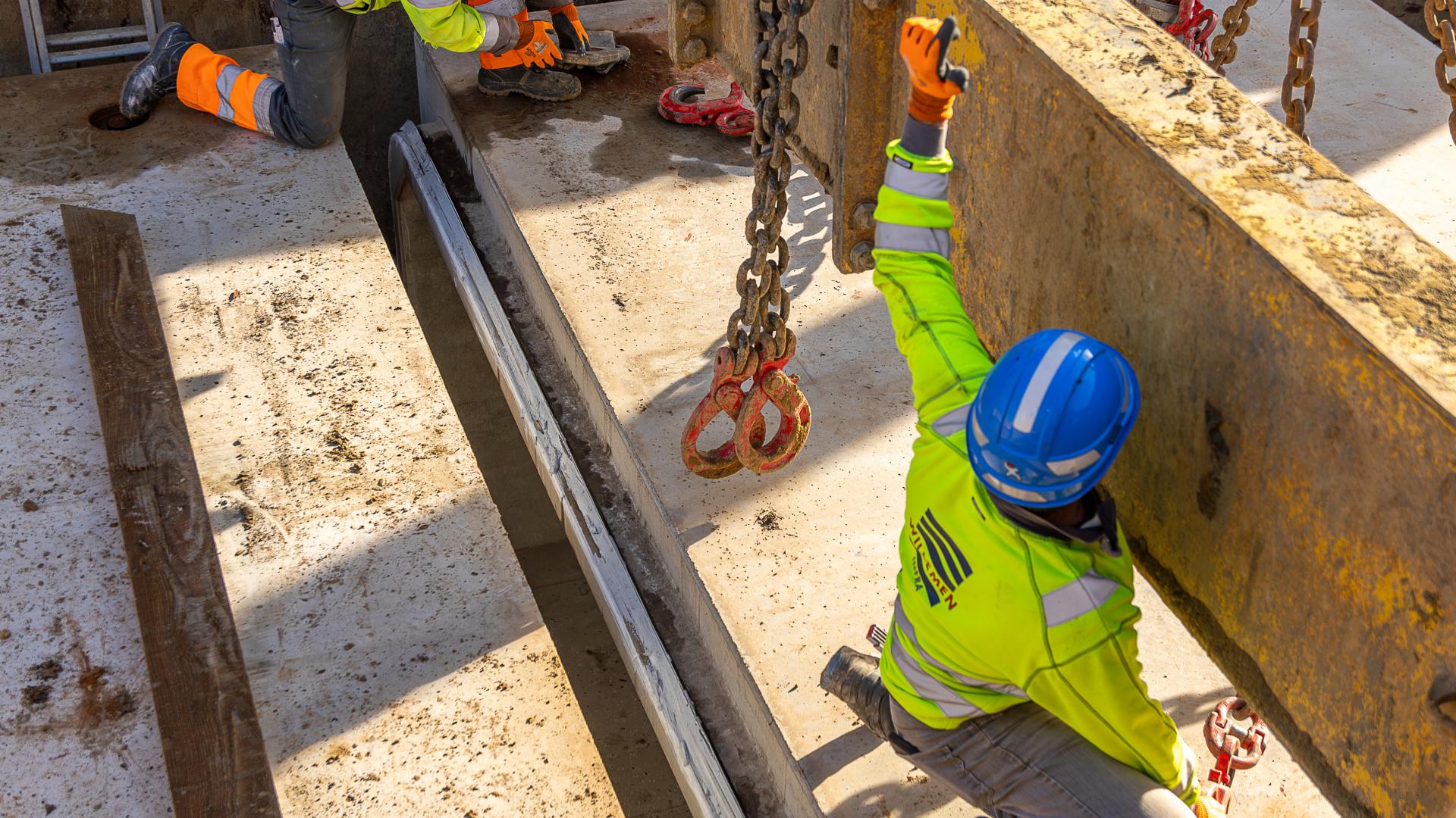 rioleringswerken werfbezoek