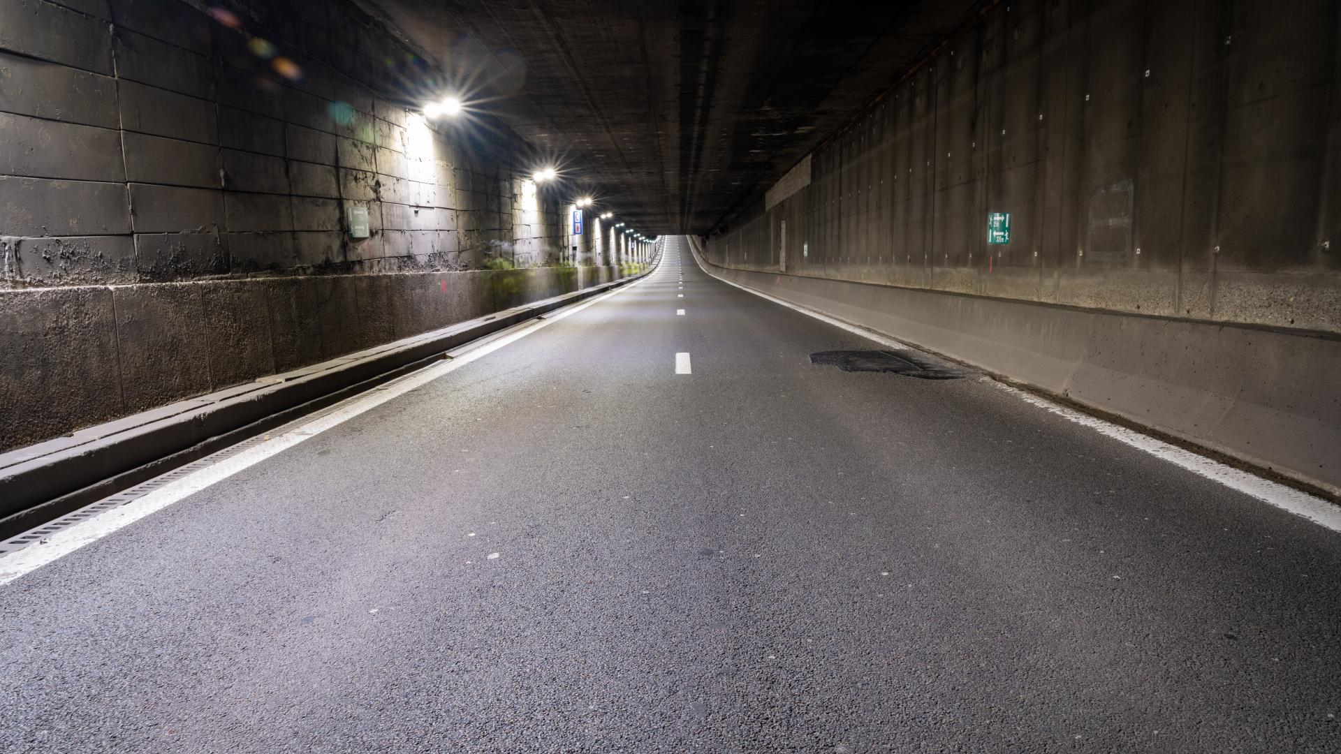 Tunnel voor de werken