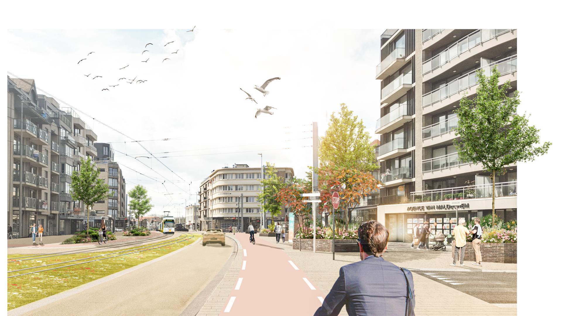 Toekomstbeeld_N34 Kokzijde_Sint-Idesbald centrum