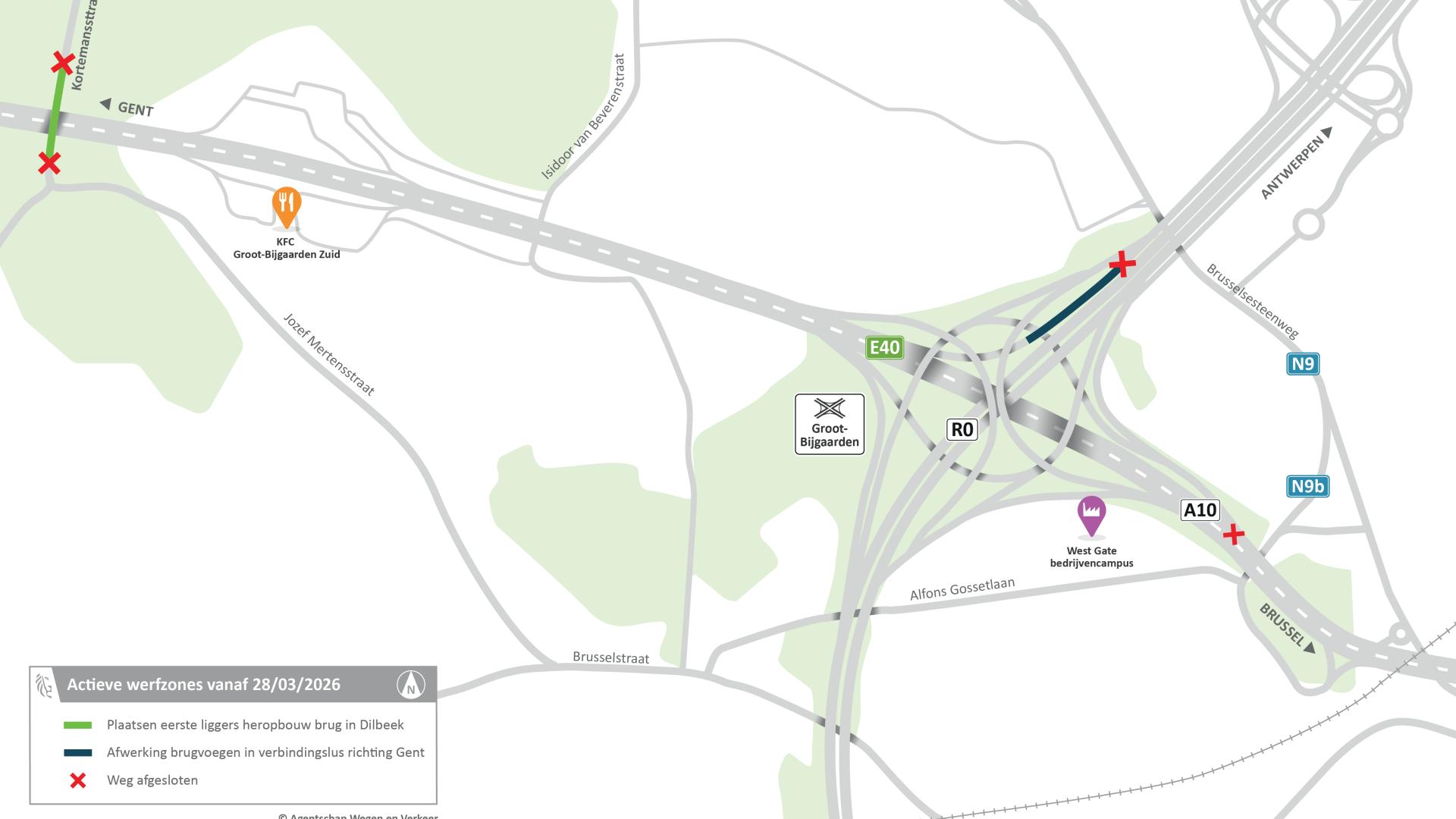 Asfalteringswerken uitgesteld: twee werven worden in het weekend van 28-30 maart uitgevoerd in plaats van drie