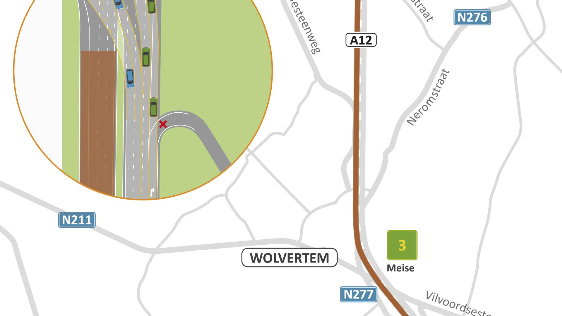Onderhoudswerken A12: afsluiten Patatestraat
