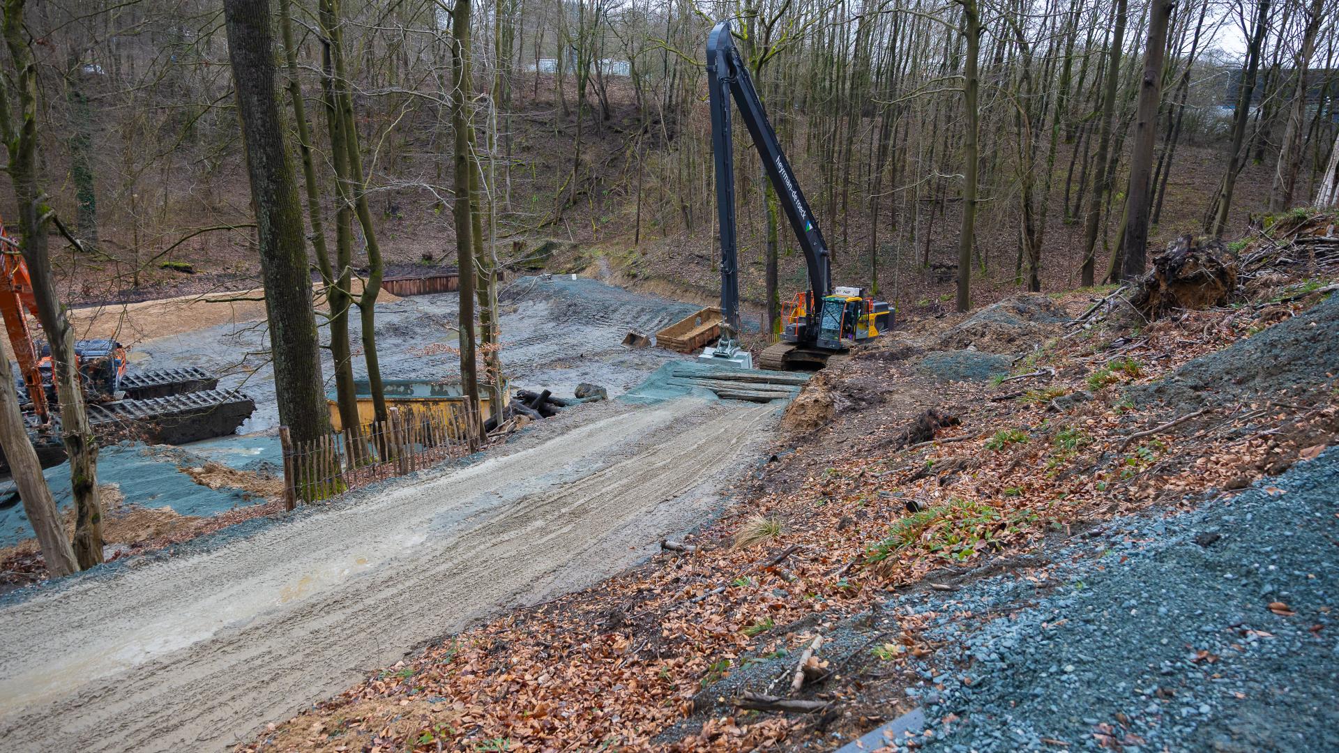 De werken aan de Koningsvijvers