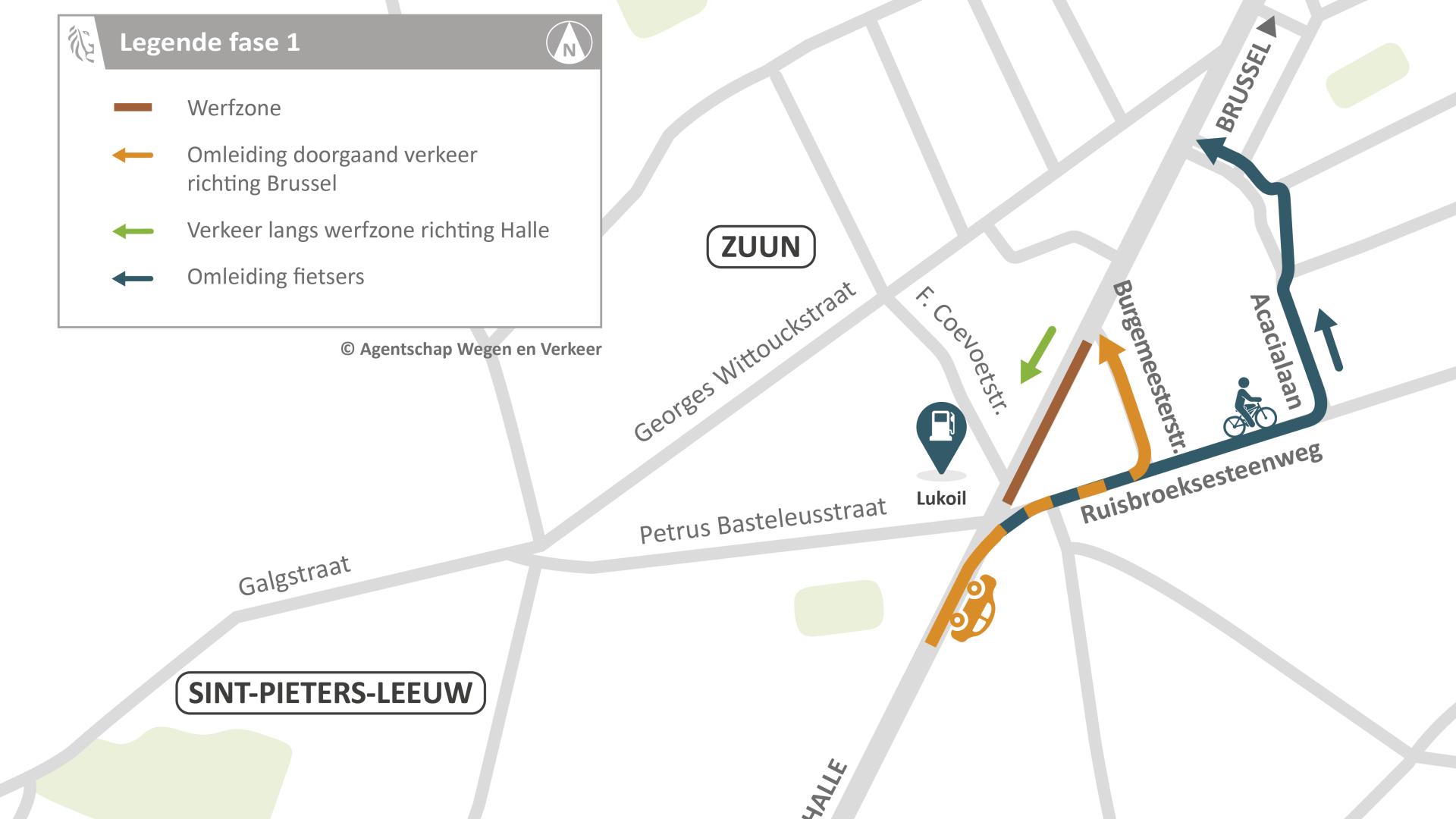 N6 Sint-Pieters-Leeuw,hinder tijdens herstellingswerken fase1