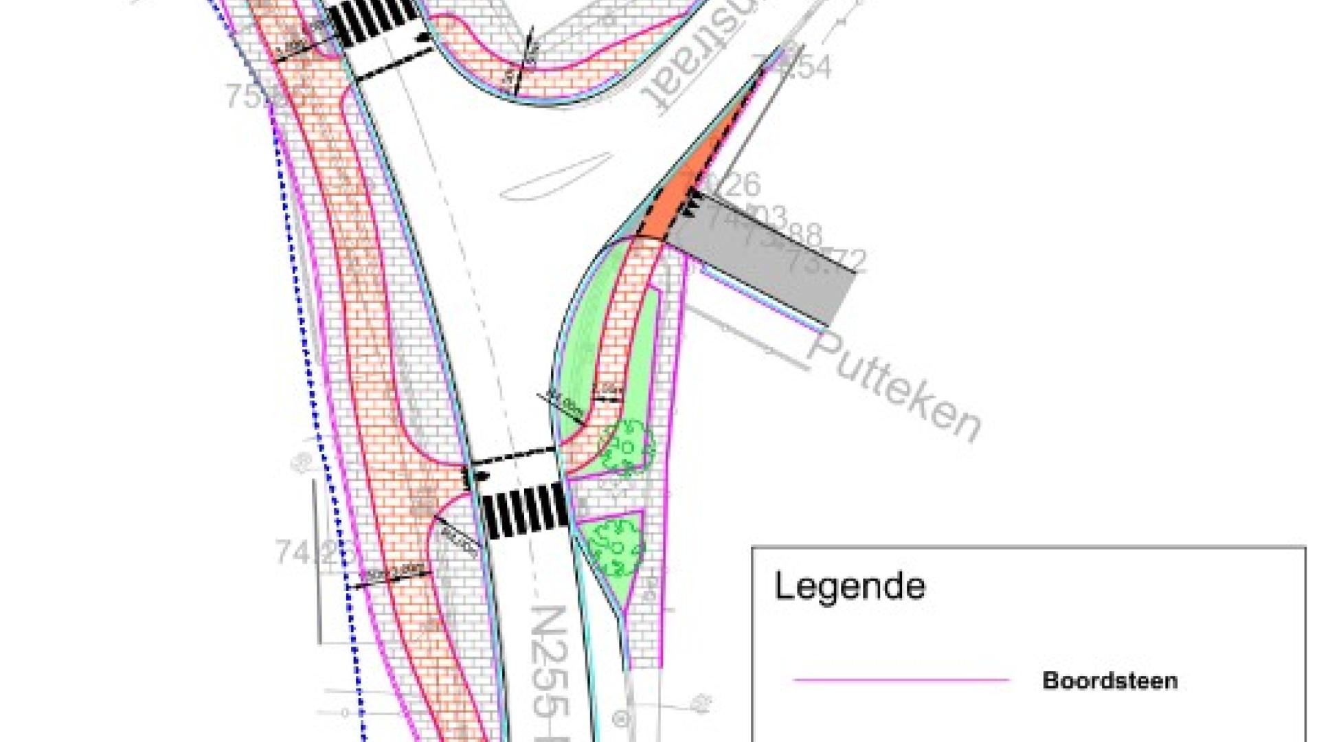 Ontwerp van de aanpassingen aan kruispunt Vollezeelsesteenweg met Molenstraat