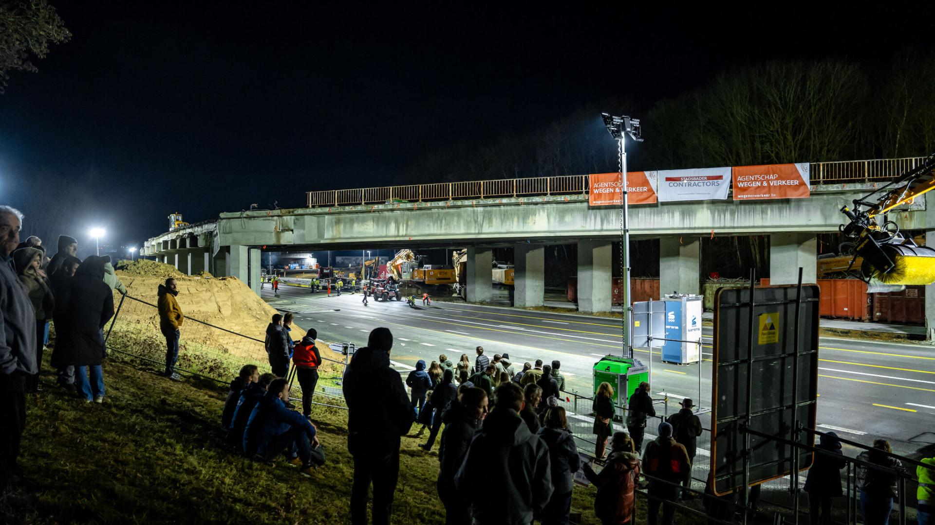 E40 Bertem boogbrug afbraak werfbezoek