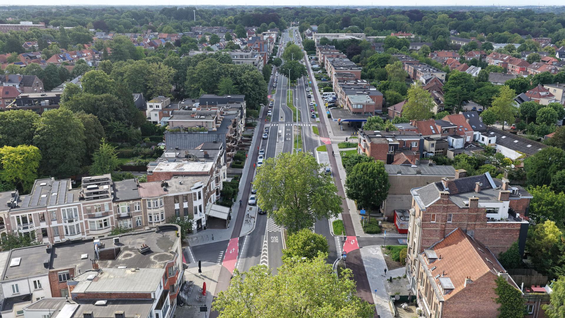 N1_Mortsel_HeraanlegMechelsesteenweg_EindeWerken-overzicht richting Edegem