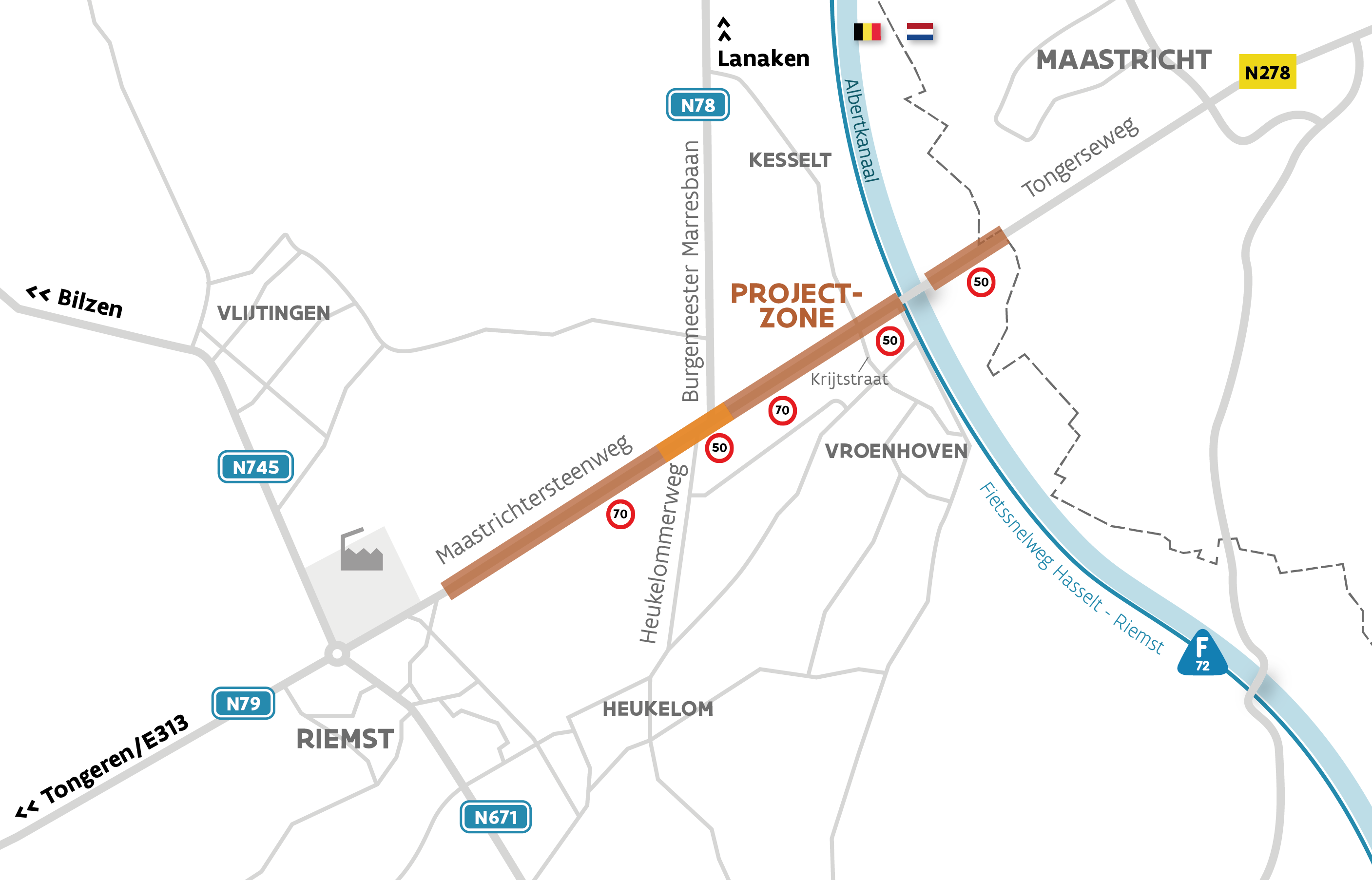 N79 Vroenhoven - grote projectzone
