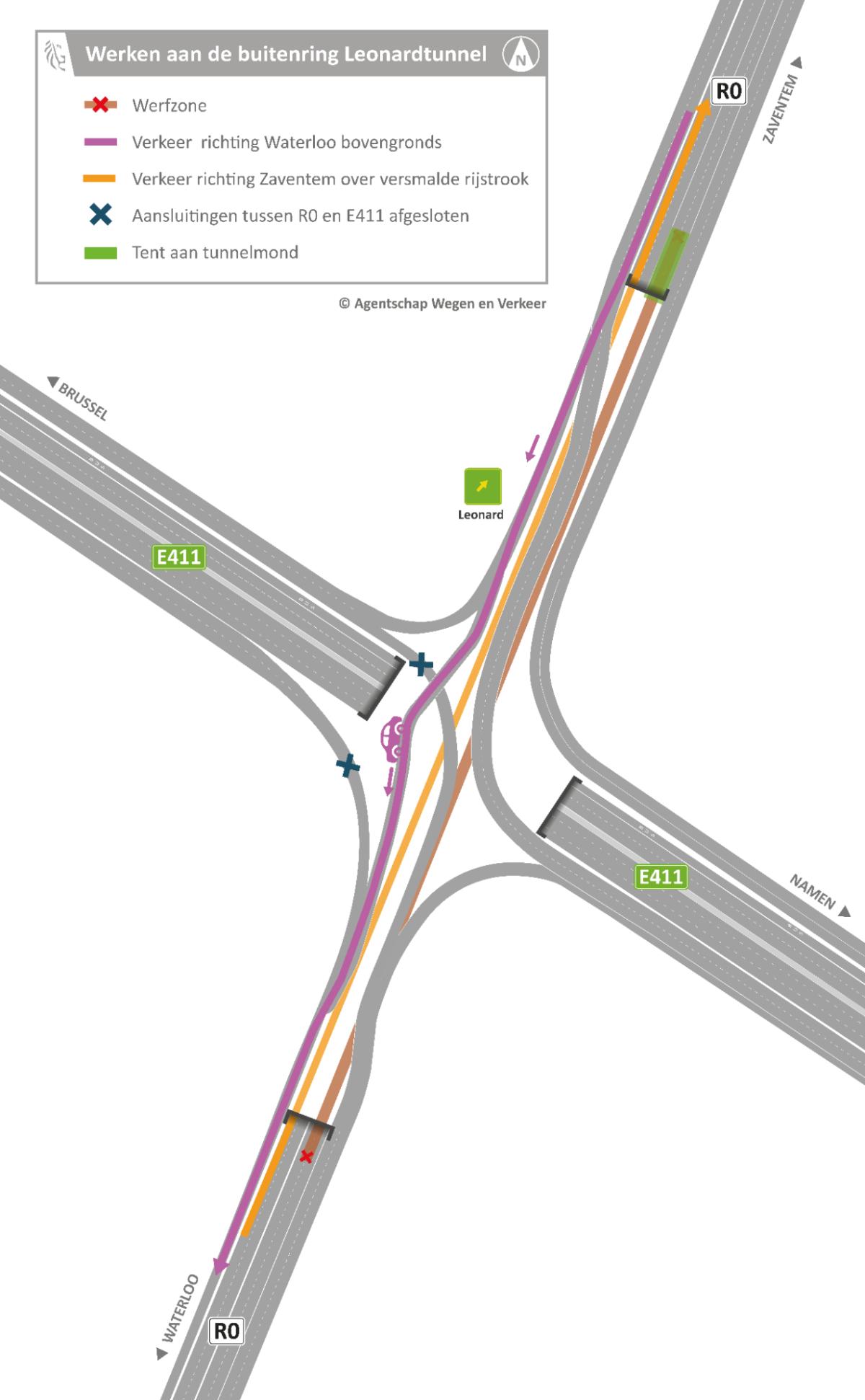 Omleidingsplan werken
