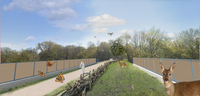 Nieuwe bermbrug Ravaartstraat in Vilvoorde