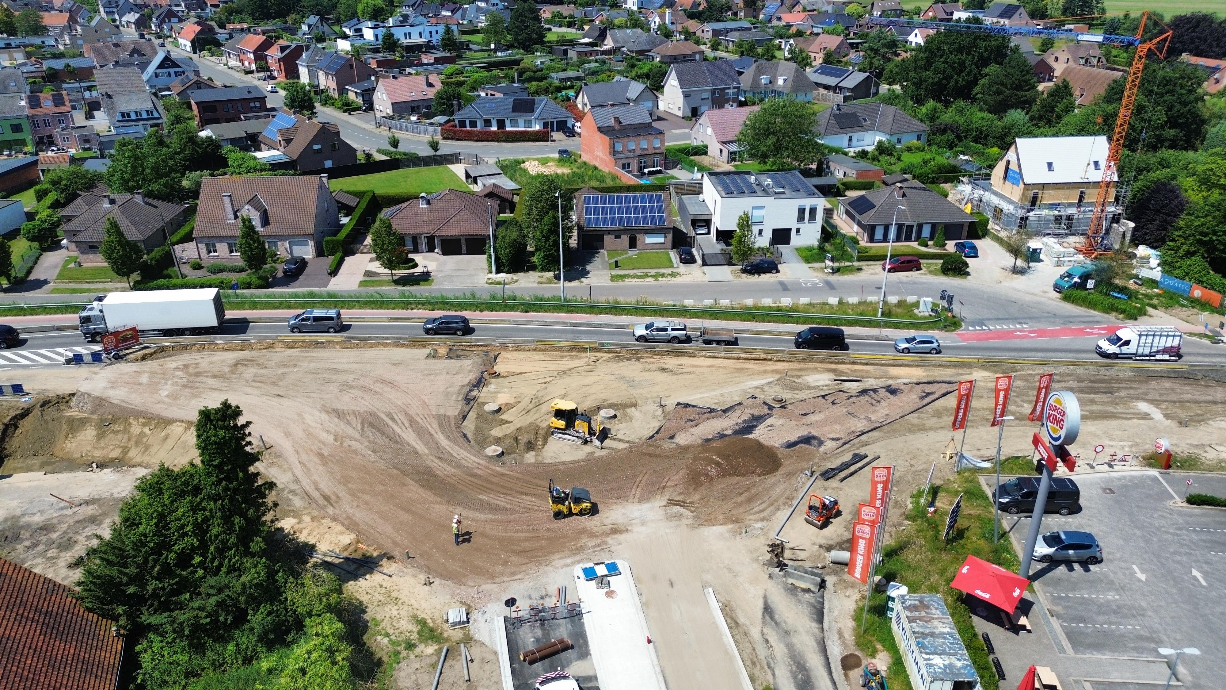 Bouw rotonde Vaartstraat