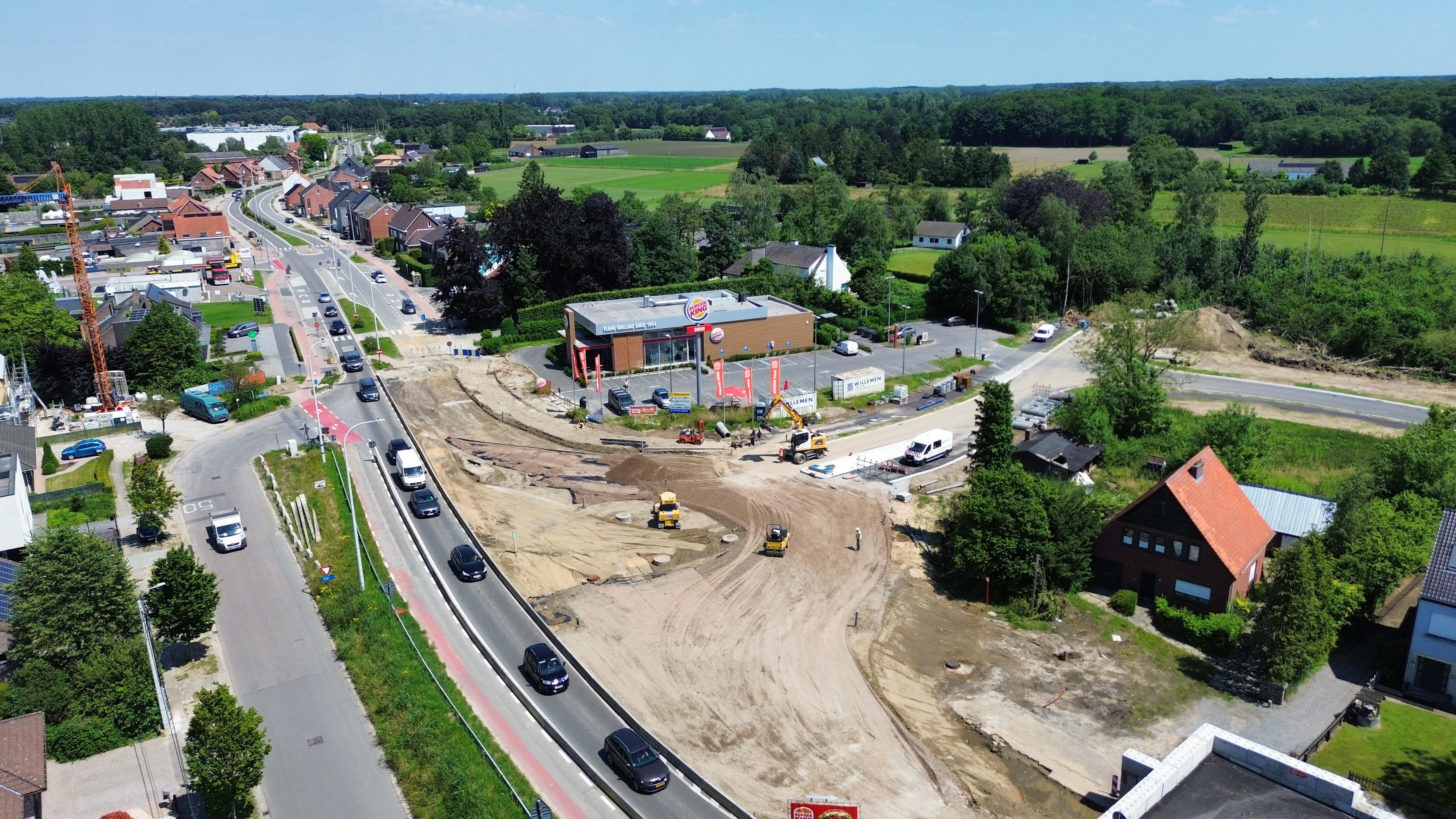 Bouw rotonde Vaartstraat