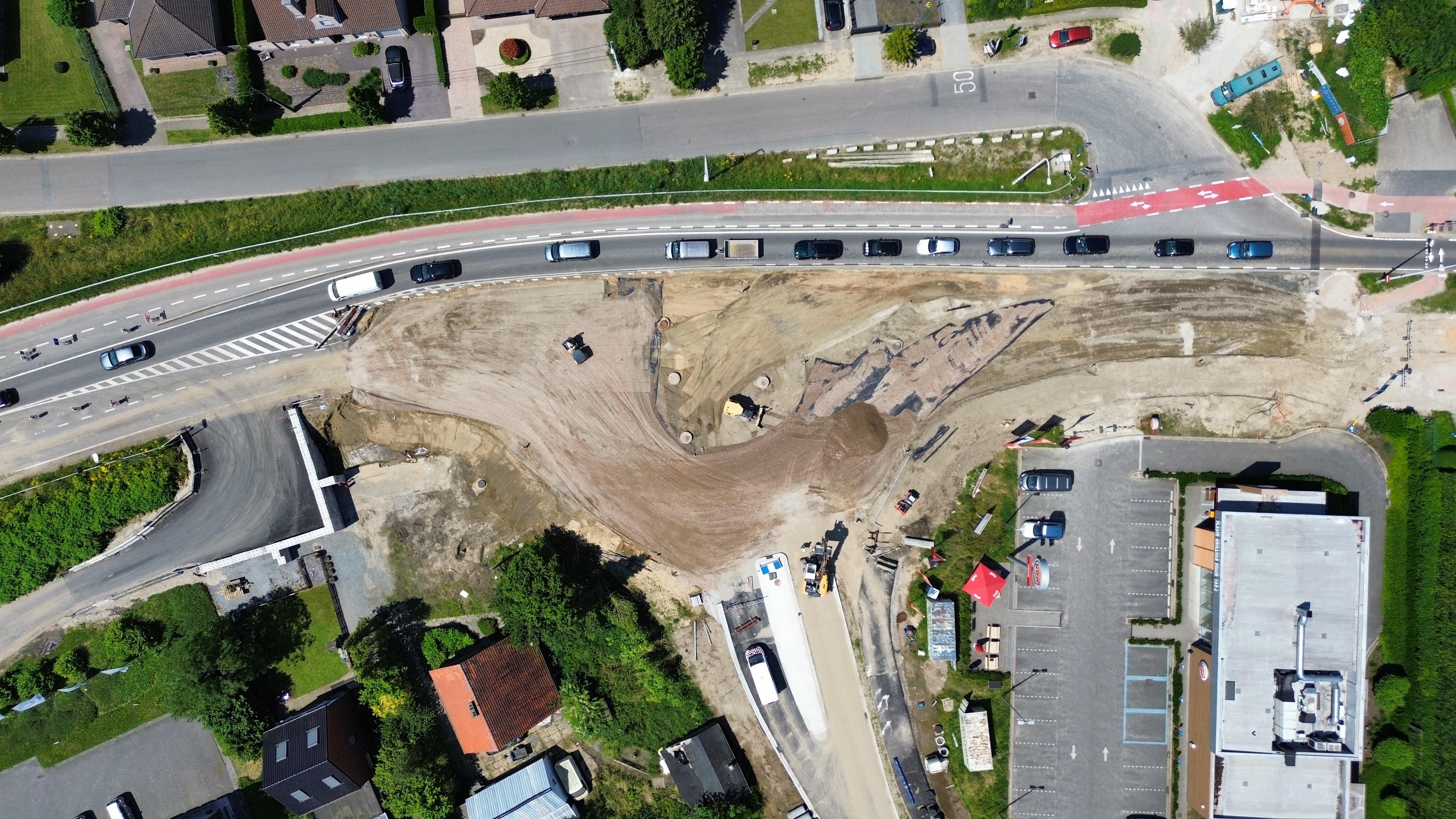 Bouw rotonde Vaartstraat