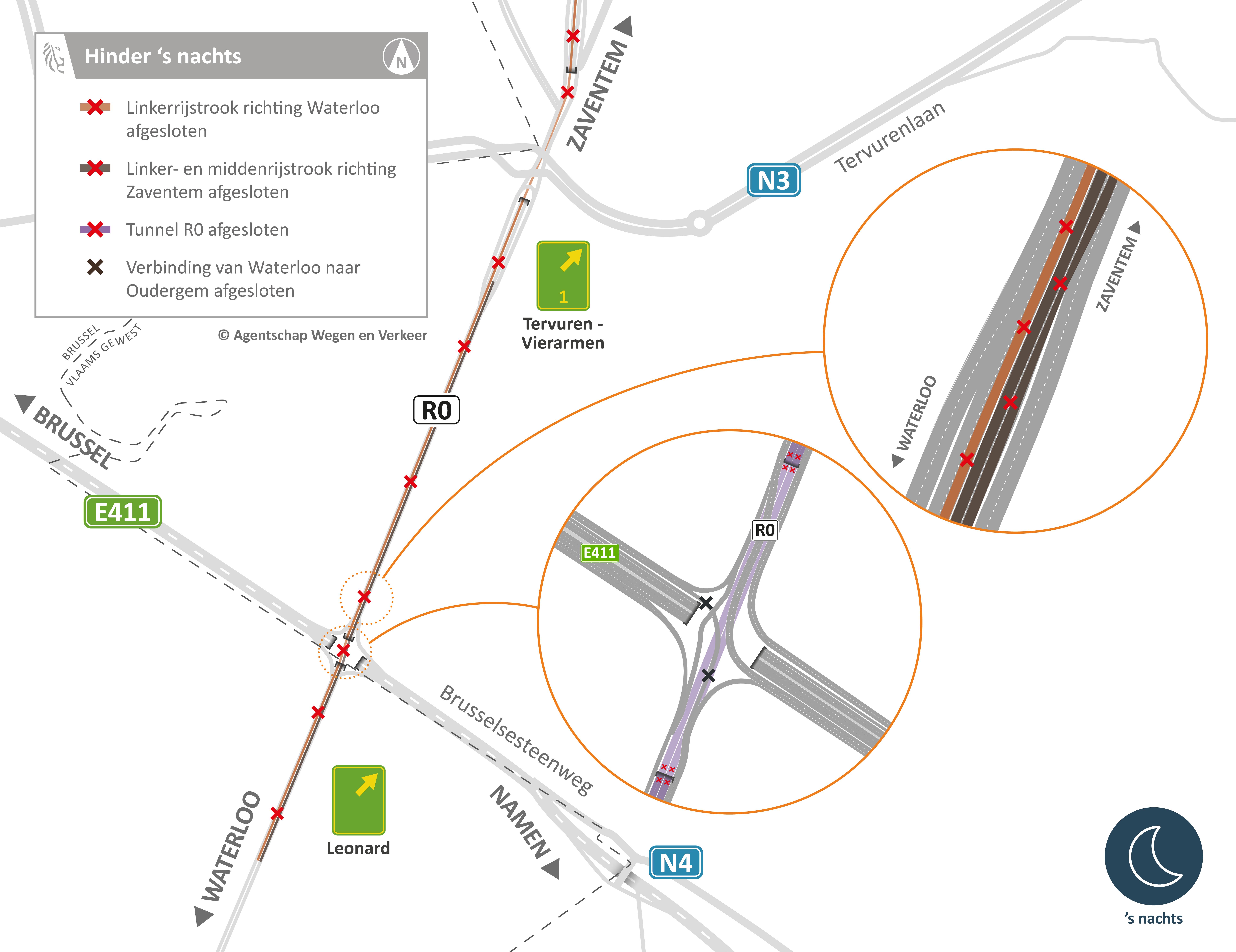 verkeershinder 17-24 aug 's avonds en 's nachts