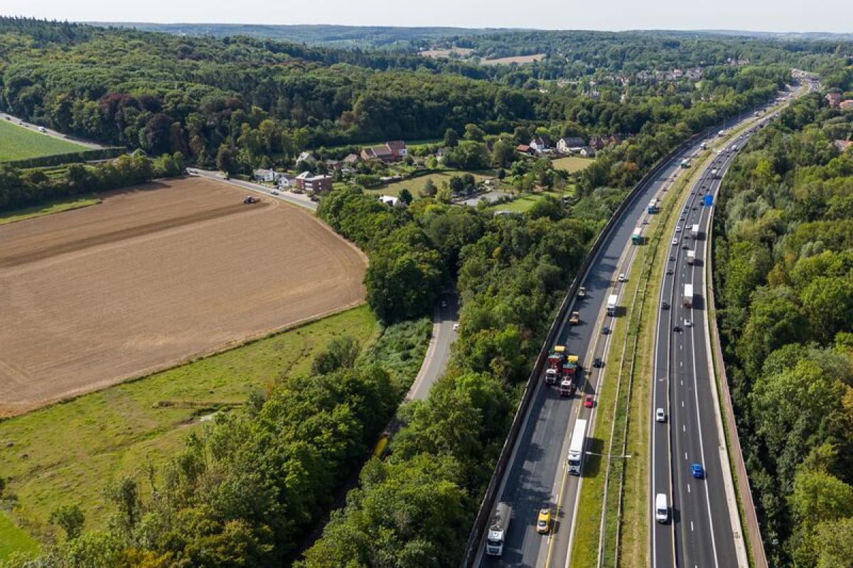 Bovenaanzicht Brusselse ring (R0) © AWV 2025.