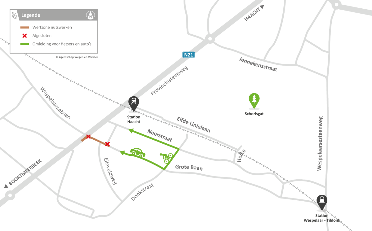 De volgende fase van de nutswerken in de Grote Baan in Haacht gaat maandag 18 augustus van start.