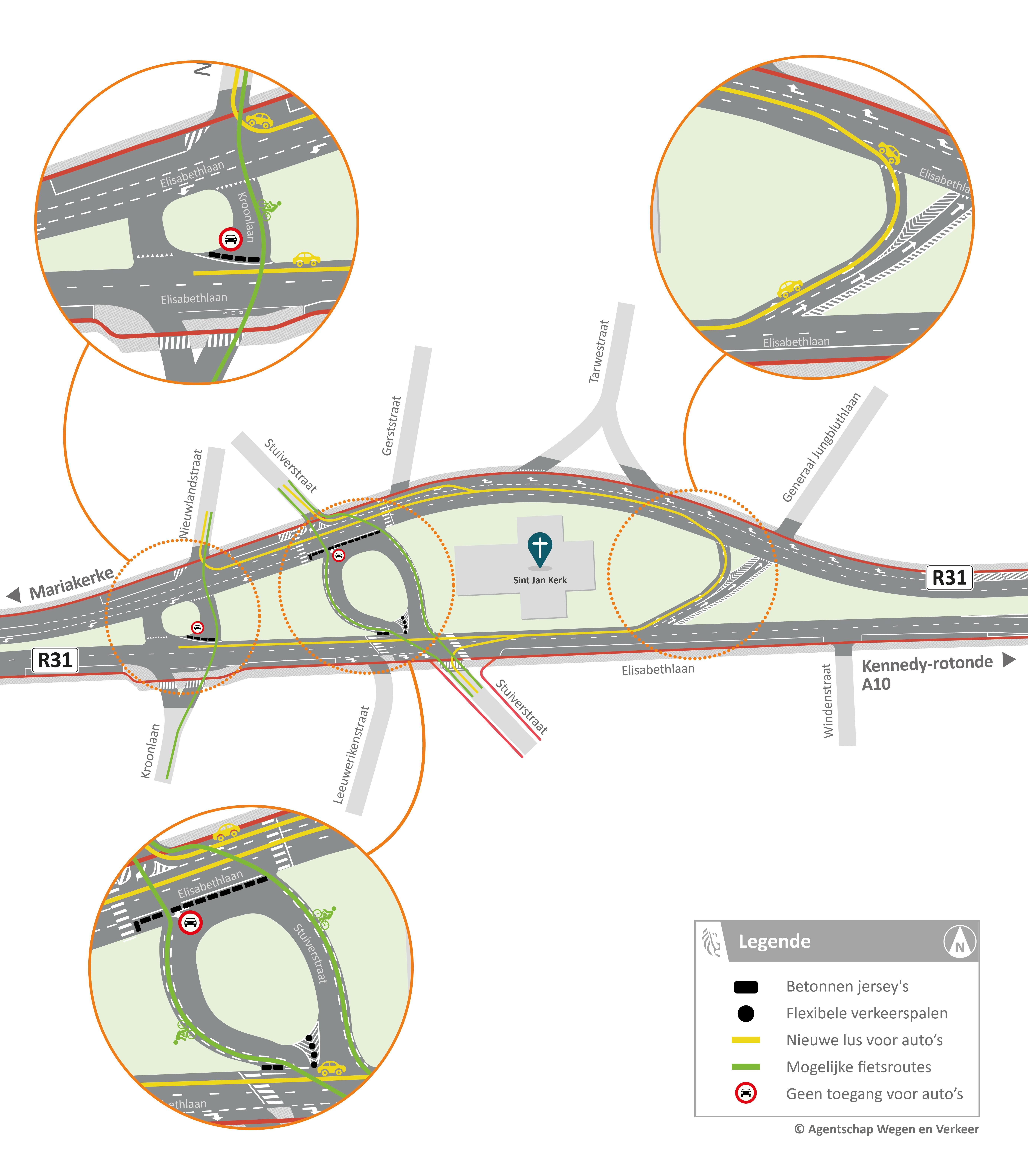 Dit plan toont welke aanpassingen er zullen uitgevoerd worden met de proefopstelling
