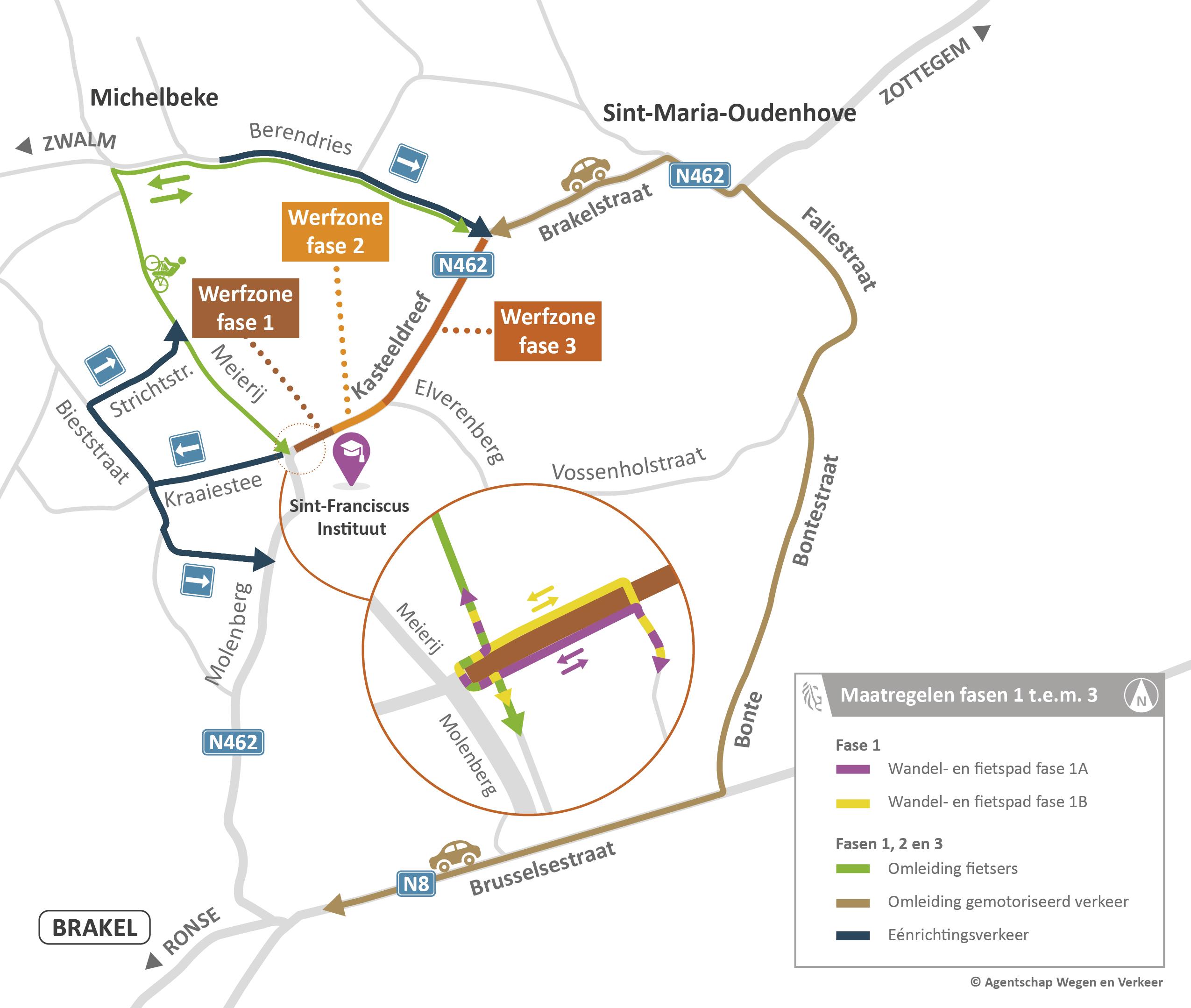Omleidingskaart gemotoriseerd verkeer