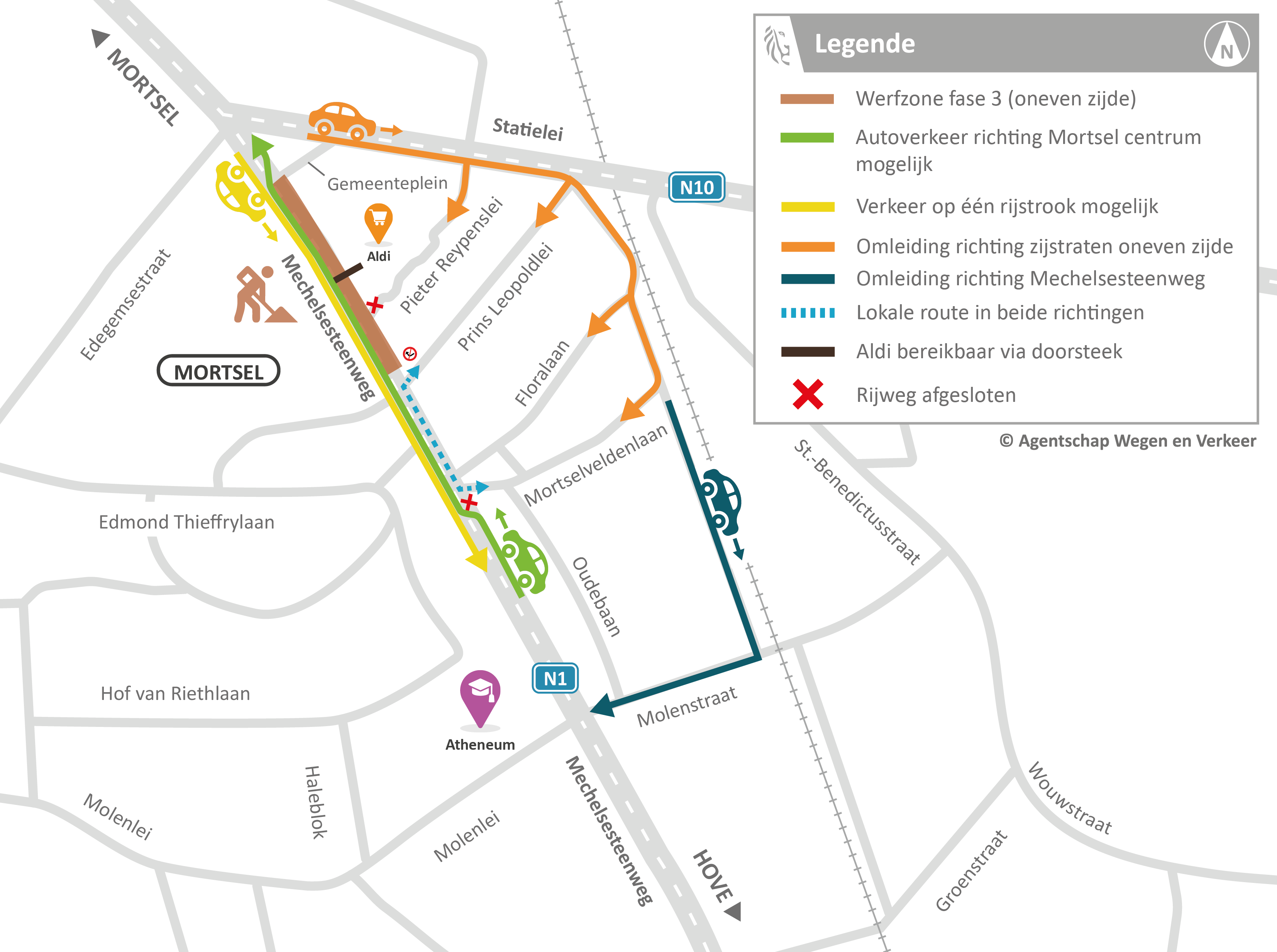 N1 Mechelsesteenweg - omleidingsplan _Fase 3