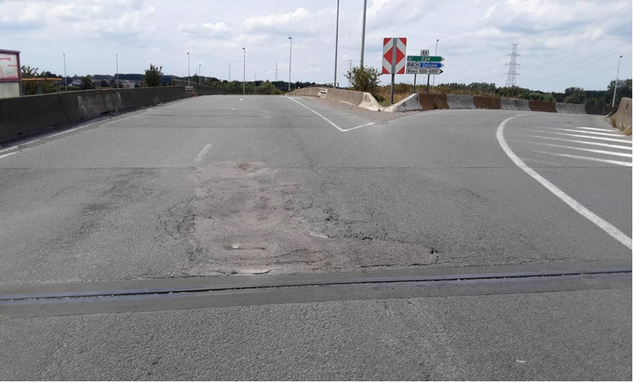 Beton beschadigd in Evergem