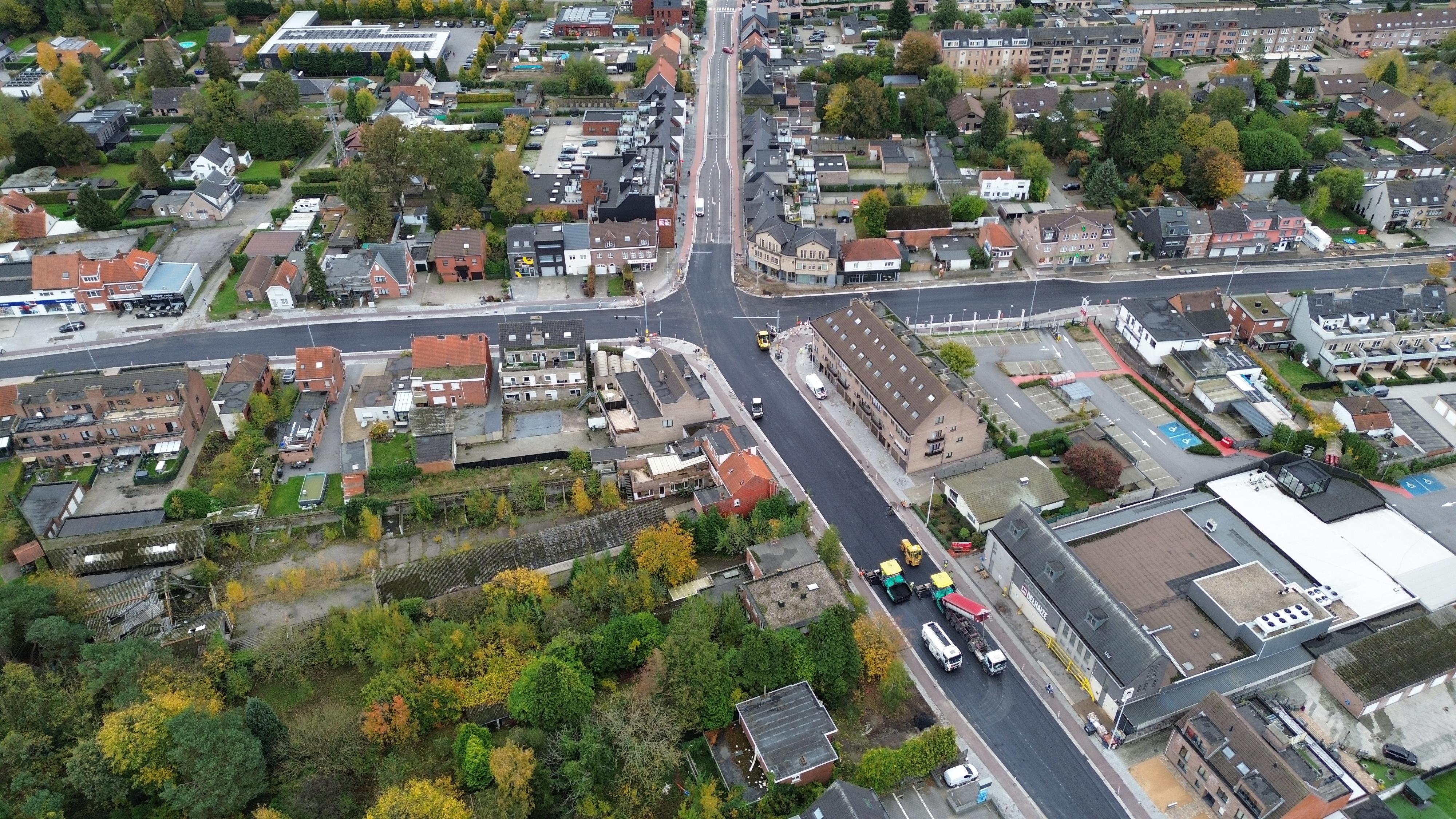 Kruispunt N115 met N117 in Sint-Job: asfalterings- en markeringswerken