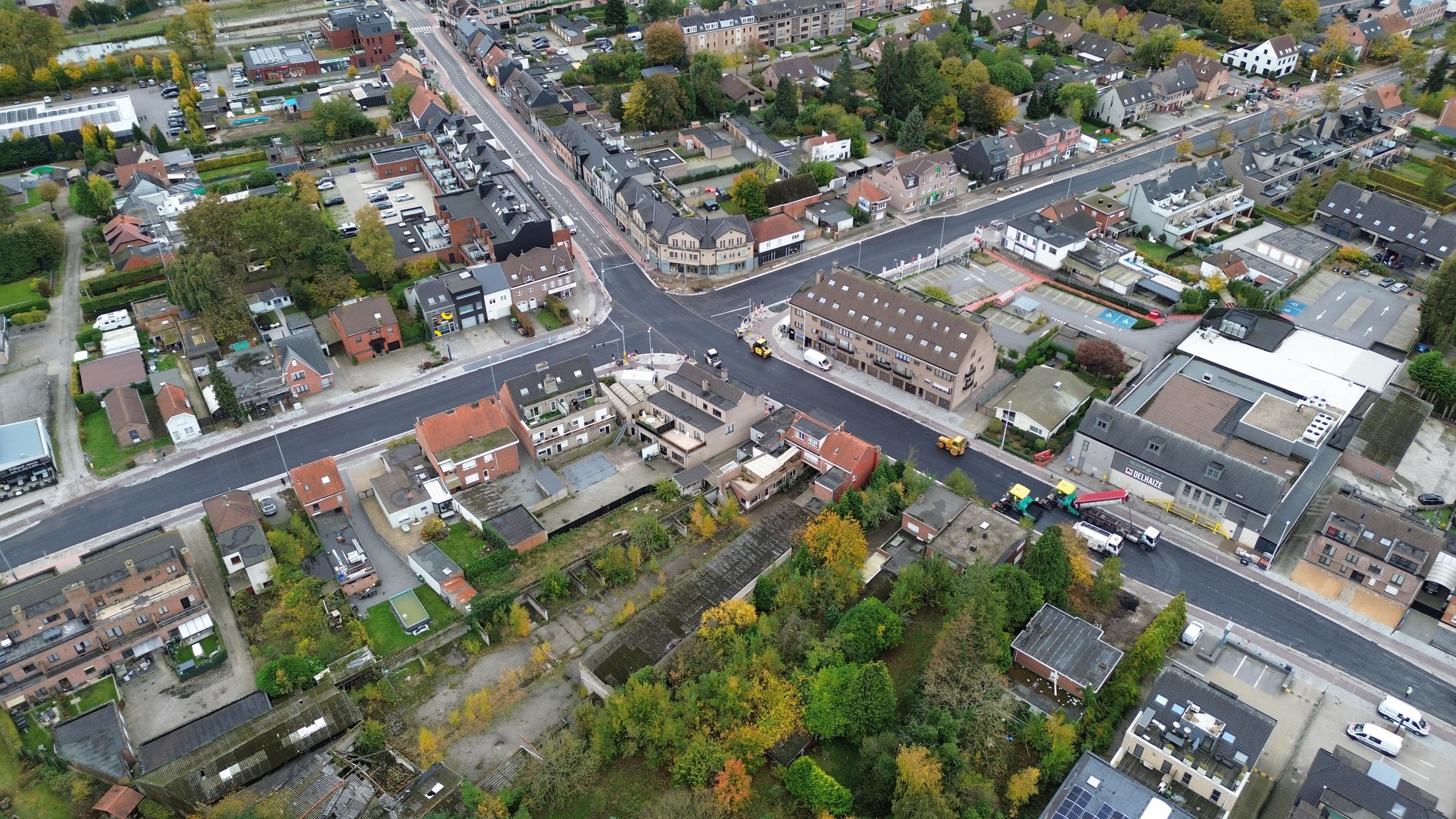 Kruispunt N115 met N117 in Sint-Job: asfalterings- en markeringswerken