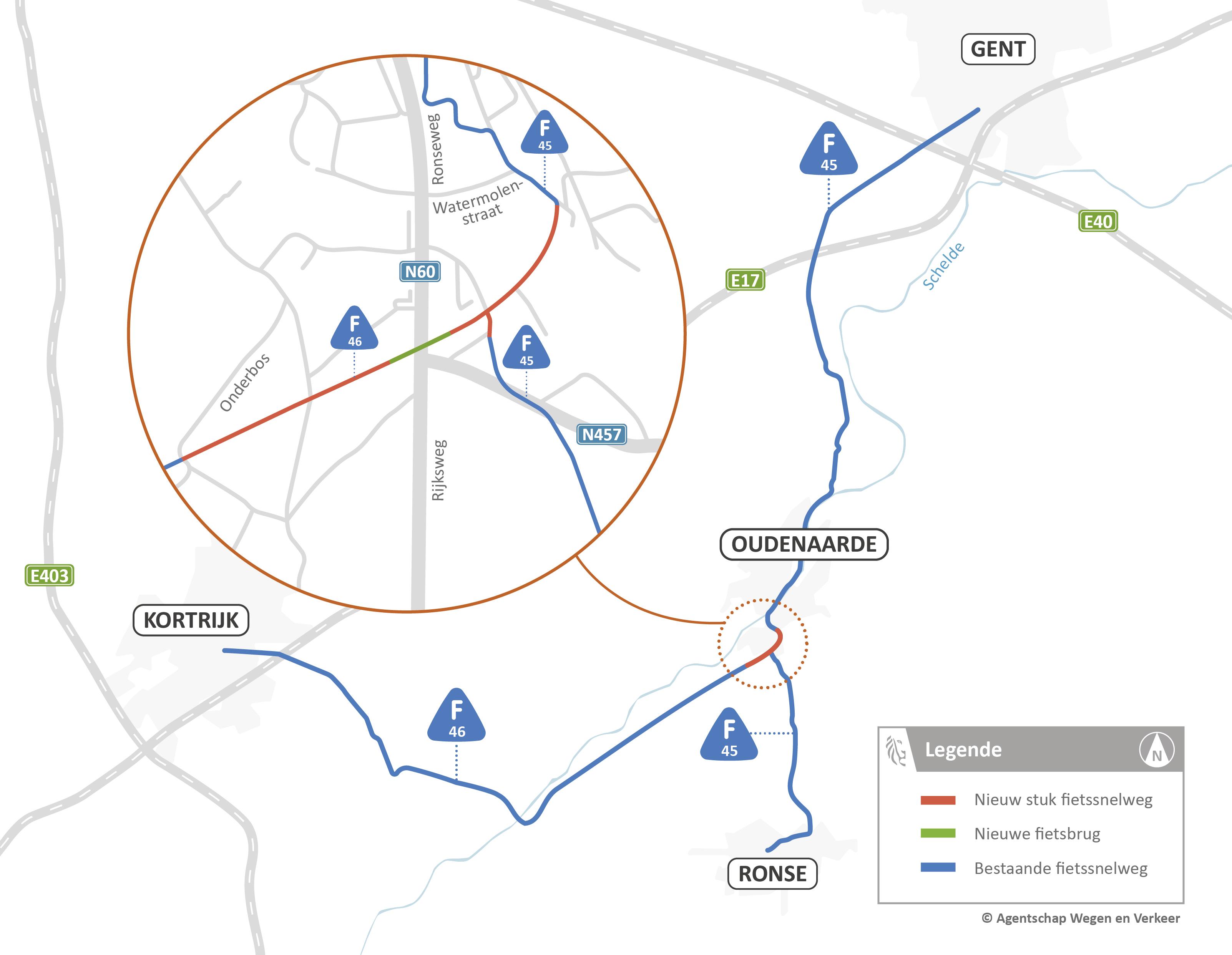 N60 Oudenaarde situeringskaart