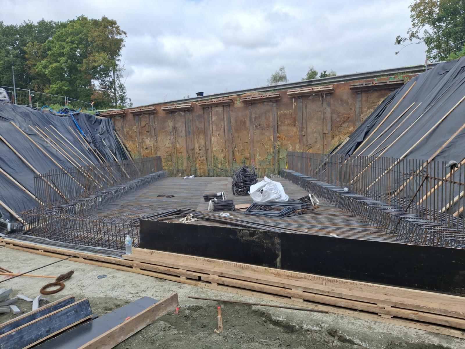 Bouw fietstunnel onder N171 aan kant Rubensstraat