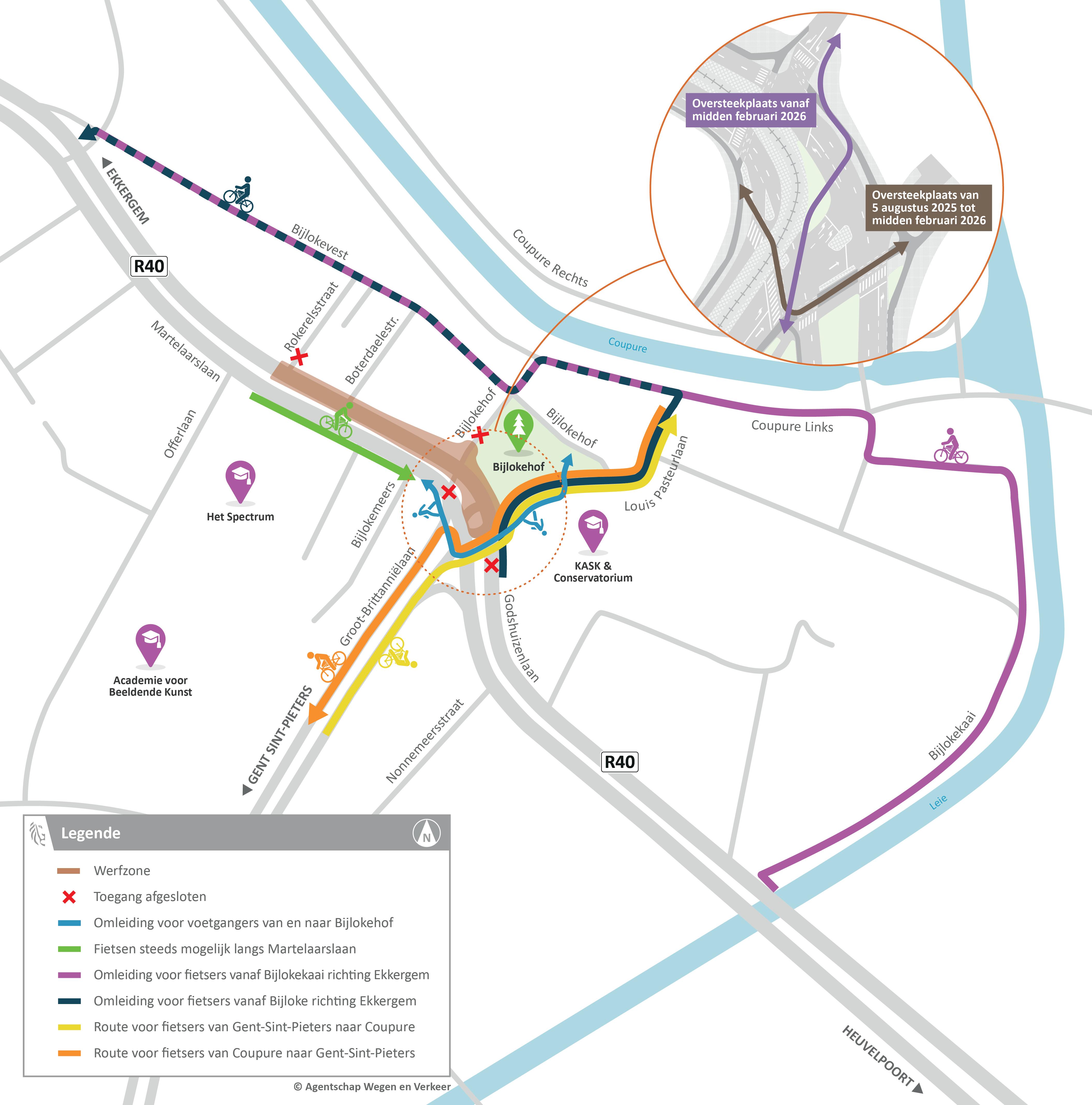 Omleidingen R40 x Groot-Brittanniëlaan (augustus 2025 - eind maart 2026)