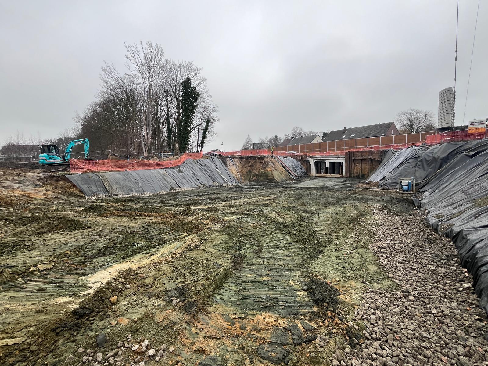 Bouw fietstunnel onder N171 aan kant Pierstraat