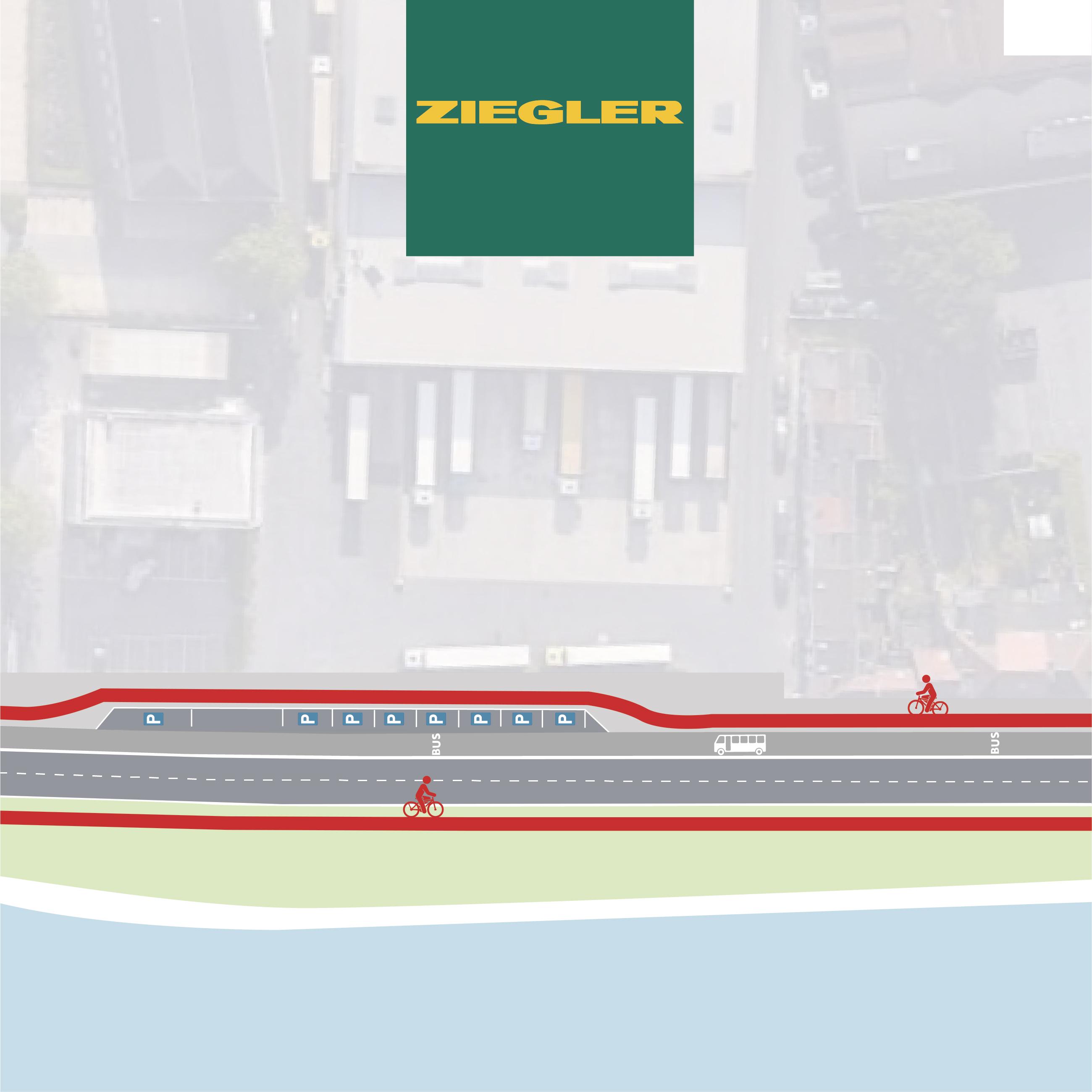 Herinrichting van Wiedauwkaai (N458) - parkeerstrook en busbaan