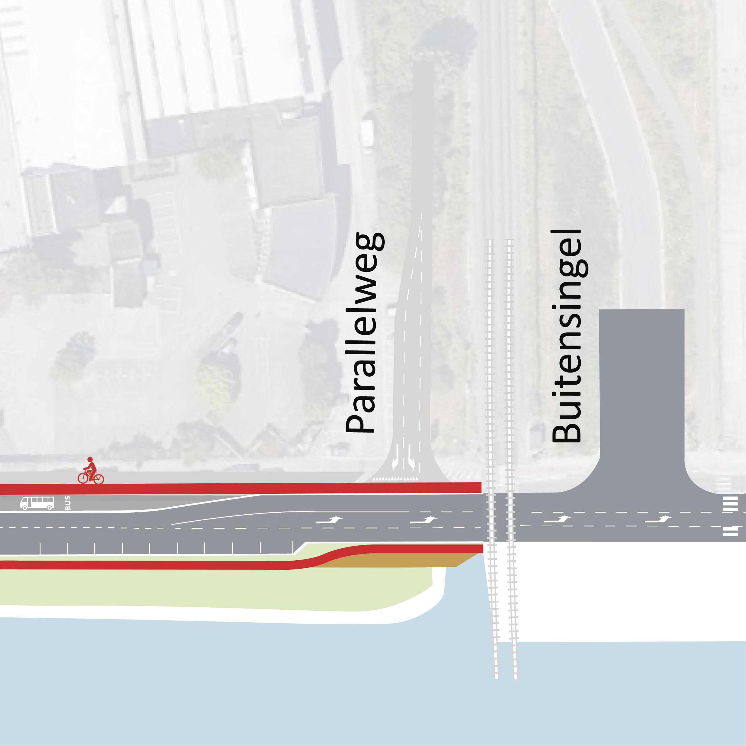Herinrichting van Wiedauwkaai (N458) - zoom op stelplaats