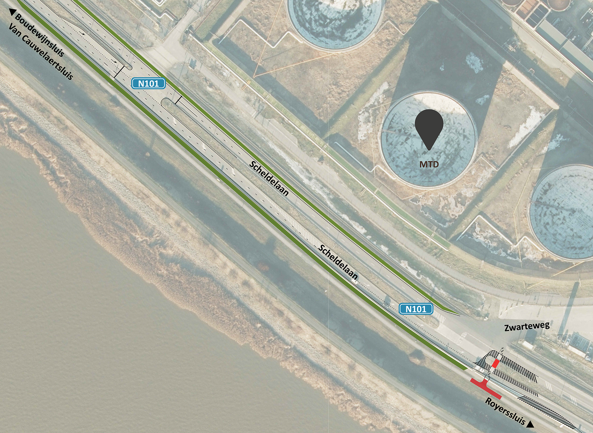 Ontwerpplan N101 Scheldelaan - Zwarteweg