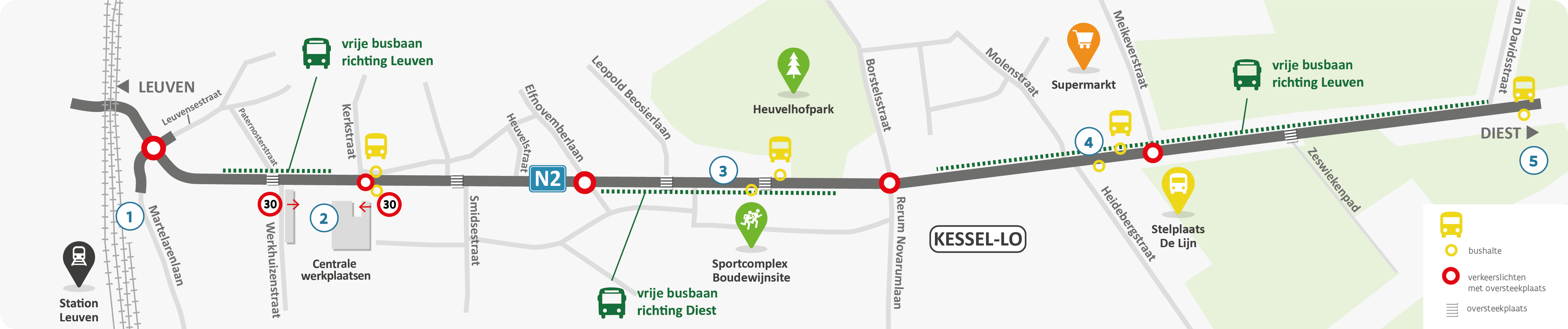 N2 Kessel-Lo: overzichtsplan