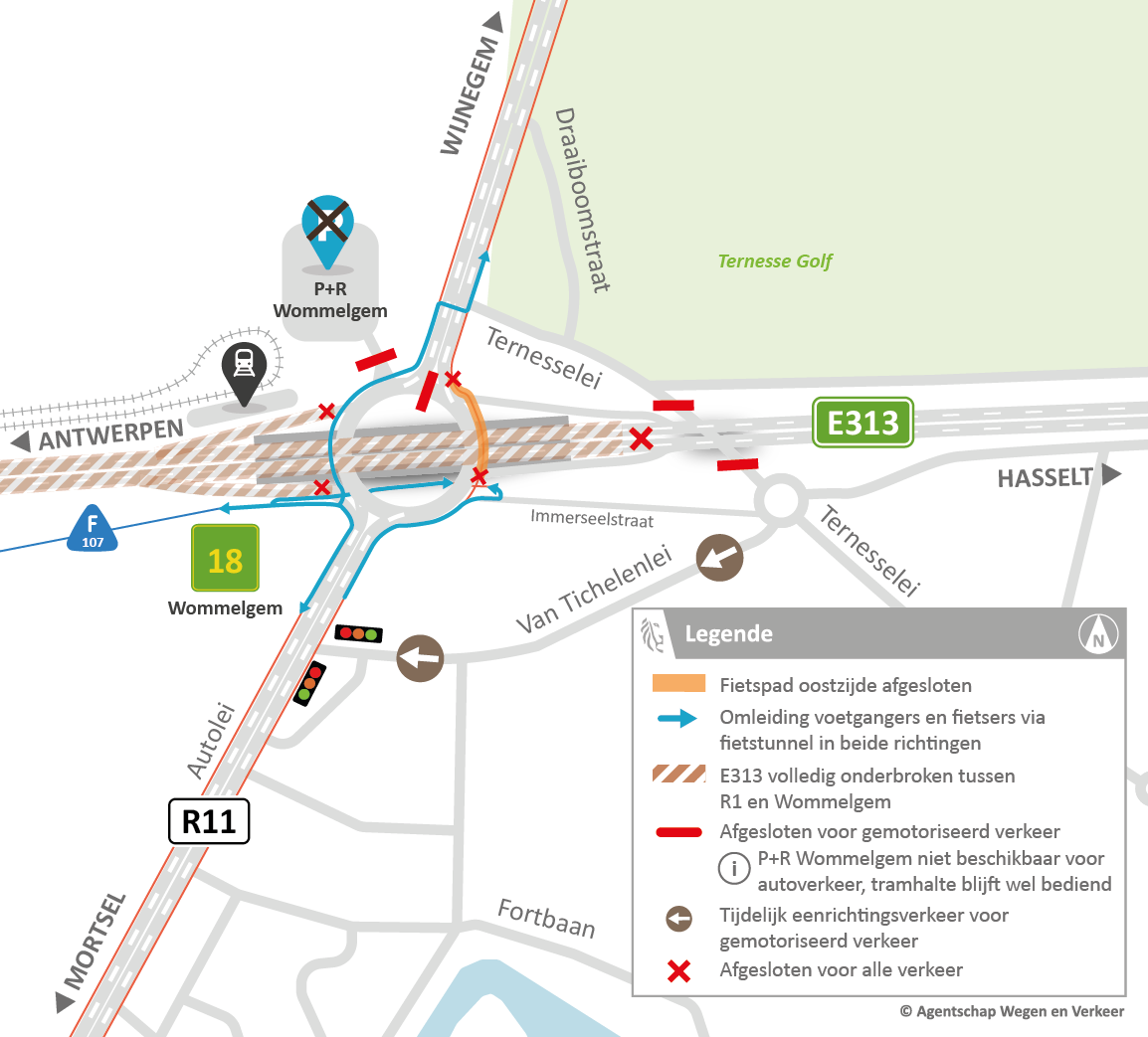 Bruggen E313 Deurne_fietsomleiding-Wommelgem