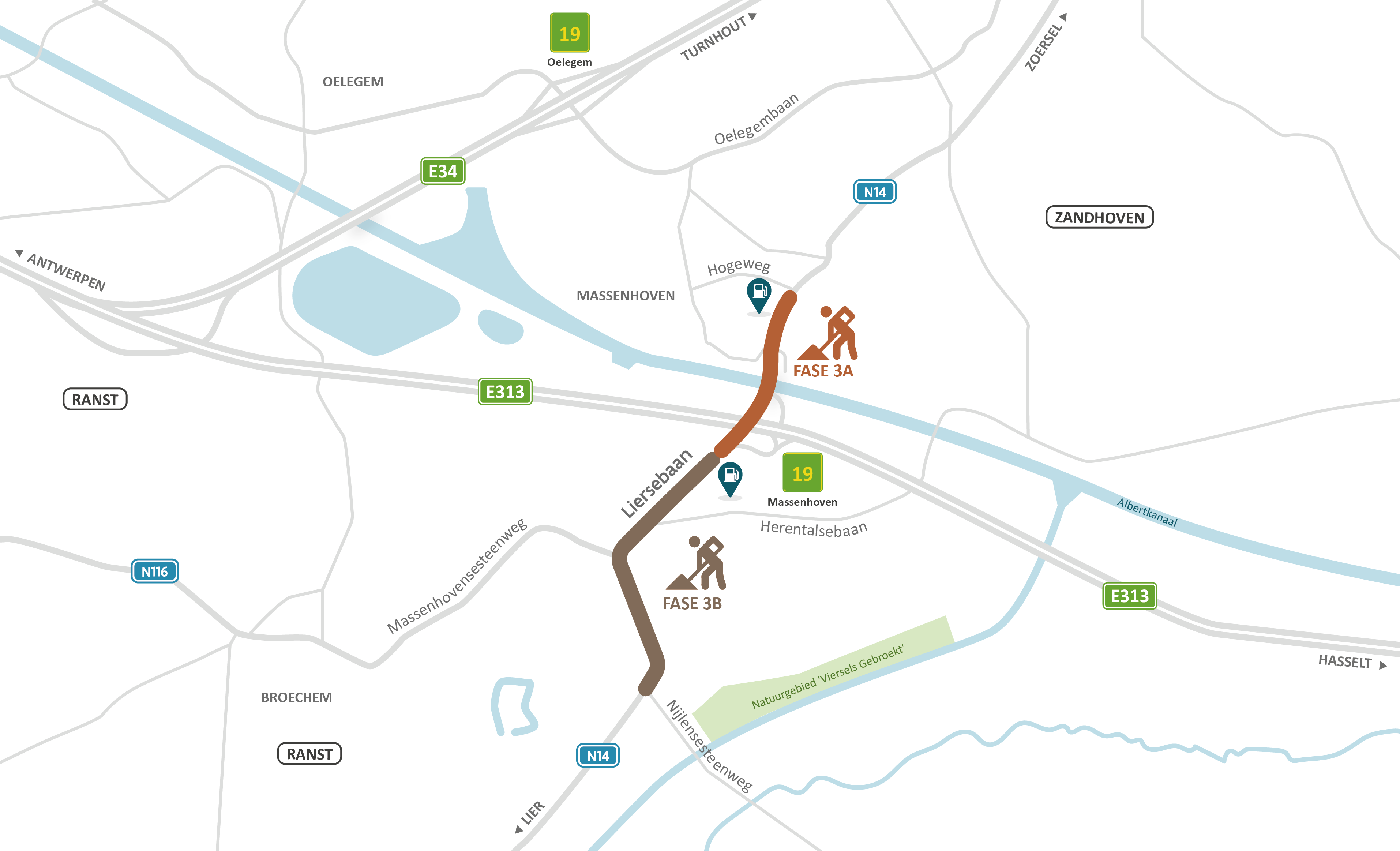 N14 Liersebaan Zandhoven - Fase 3A en 3B