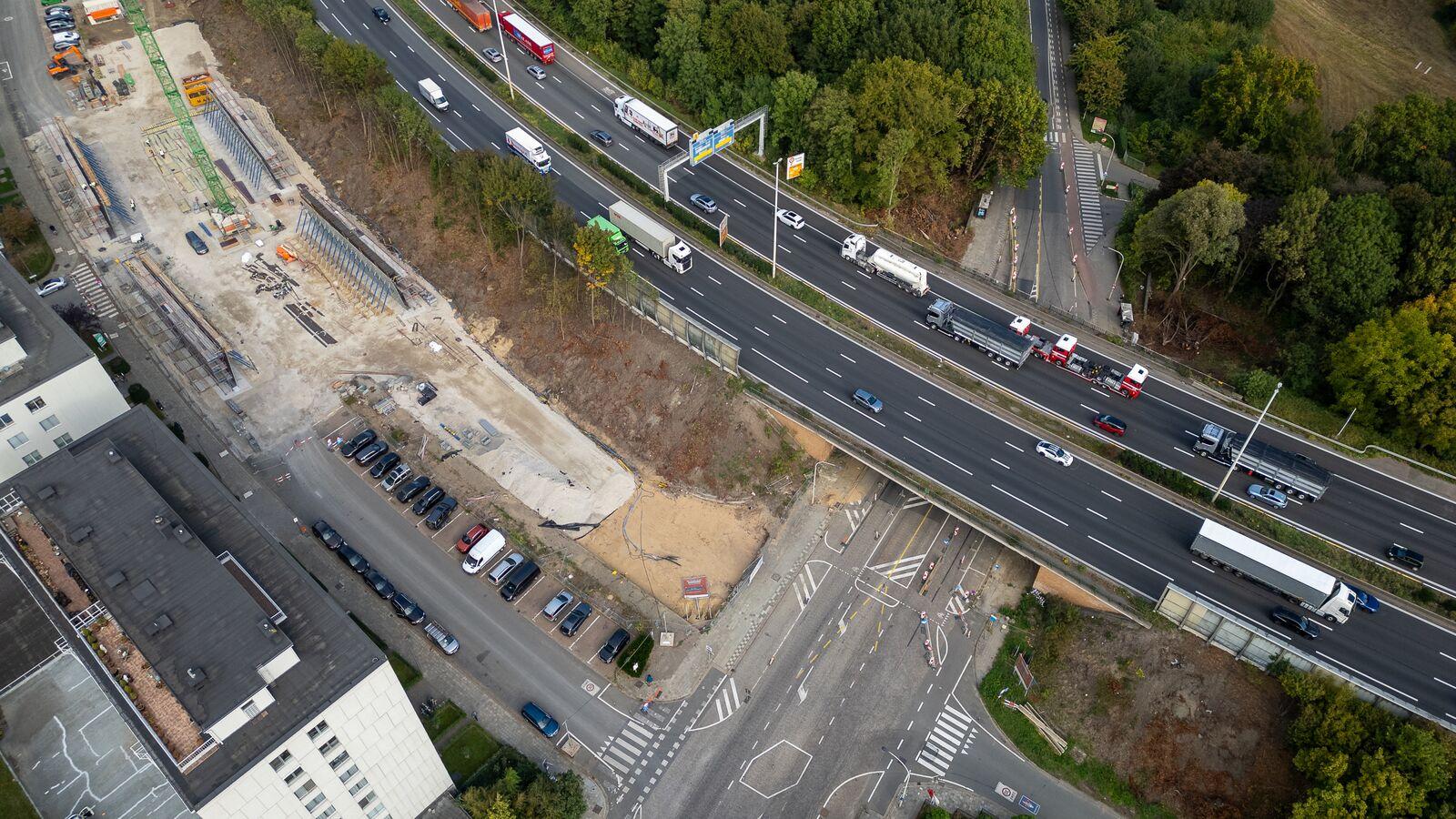 E313 bruggen - luchtfoto Sterckshoflei