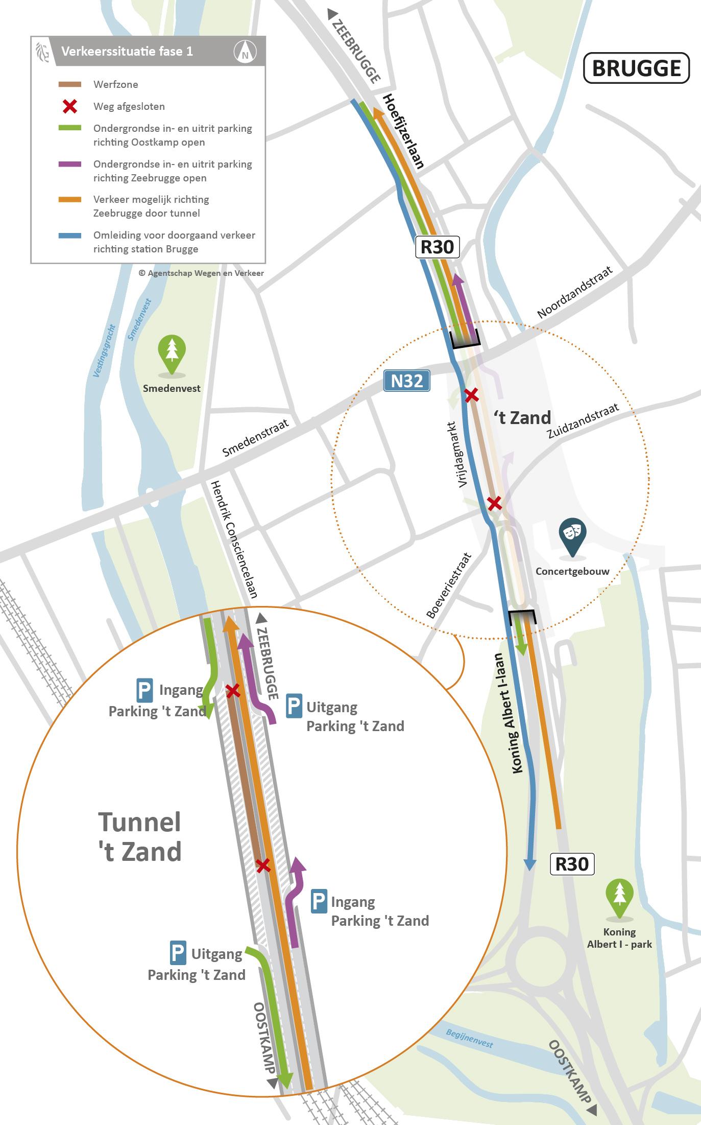Verkeerssituatie fase 1