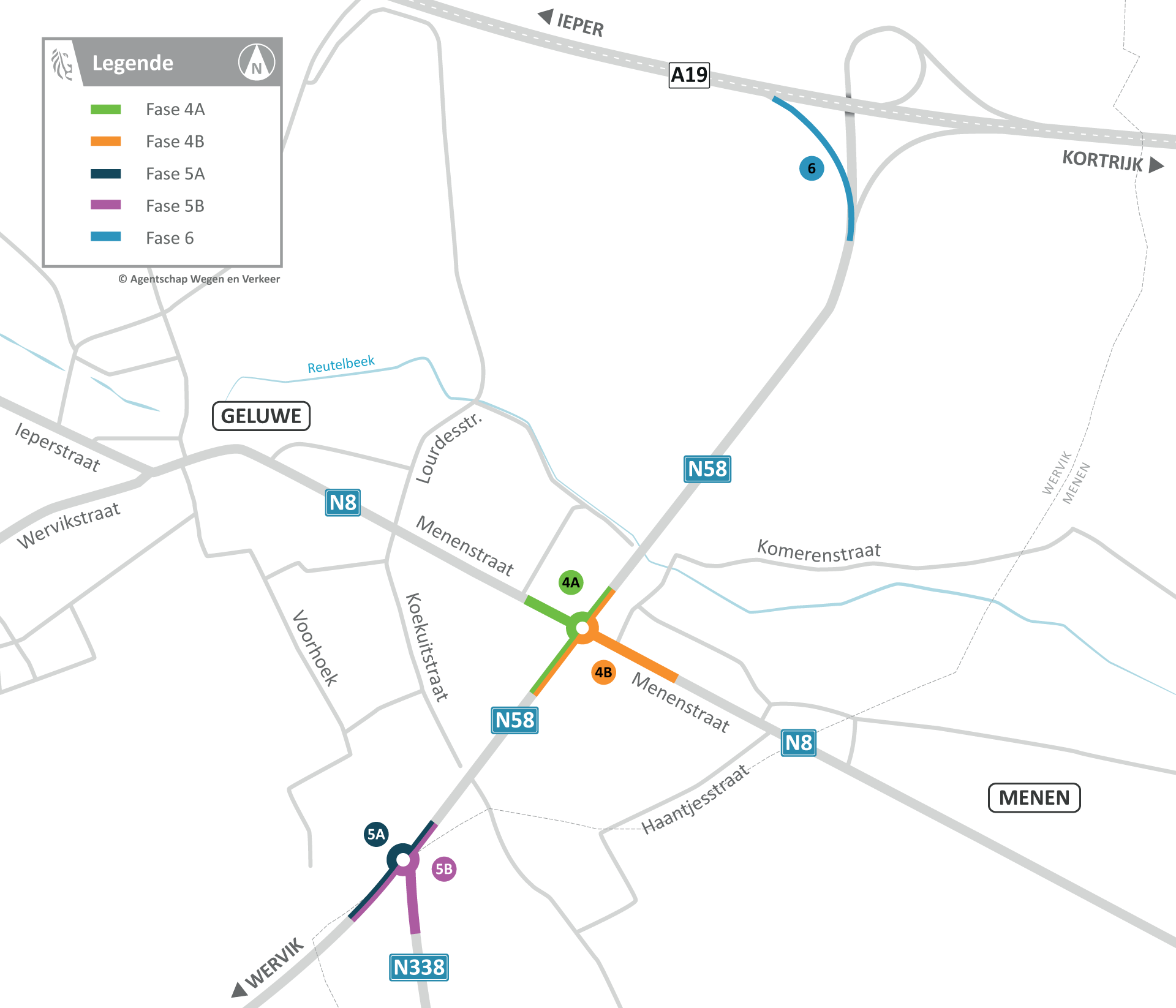 Faseringskaart N58 Wervik