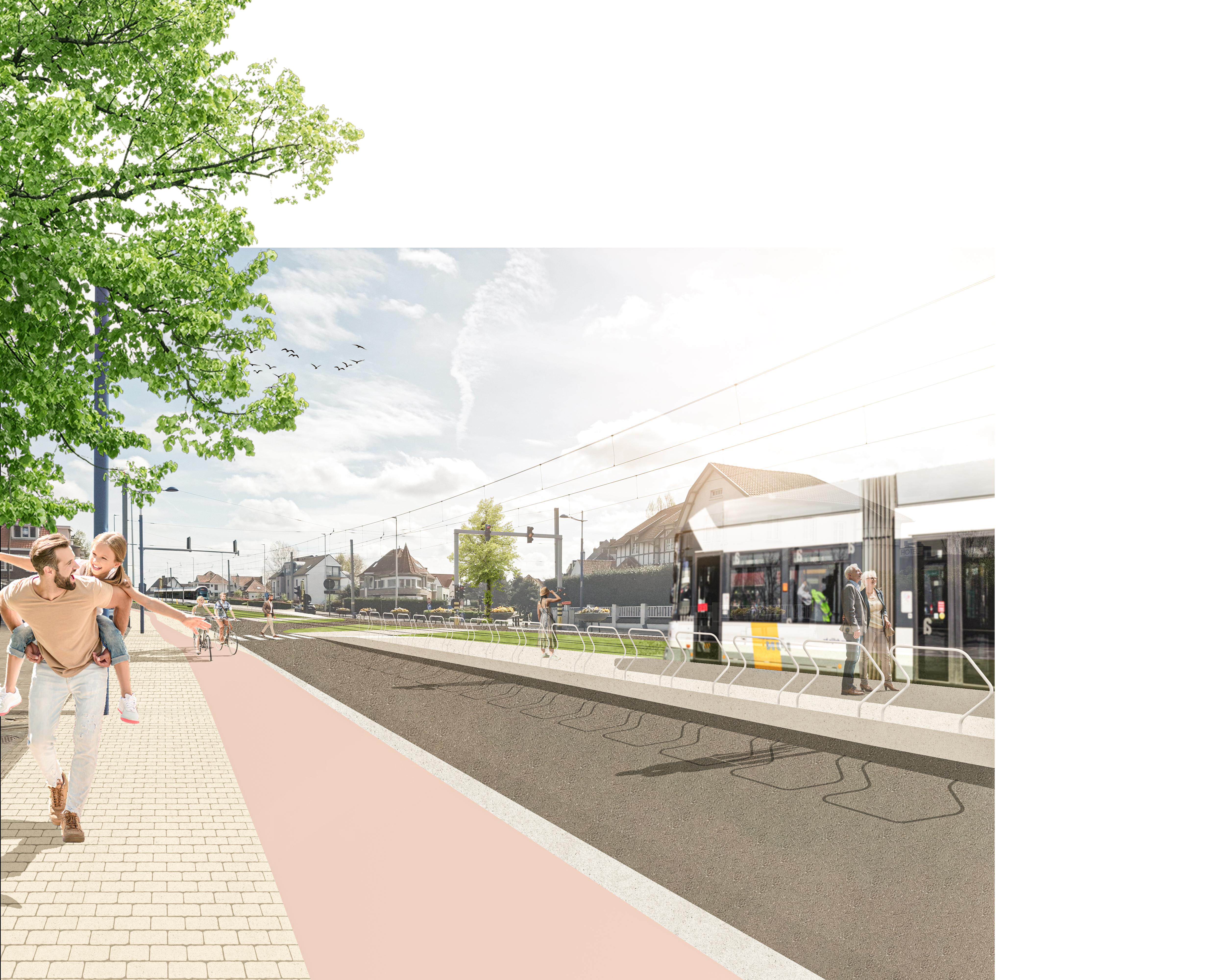 Toekomstbeeld_N34 Kokzijde_Lejeunelaan