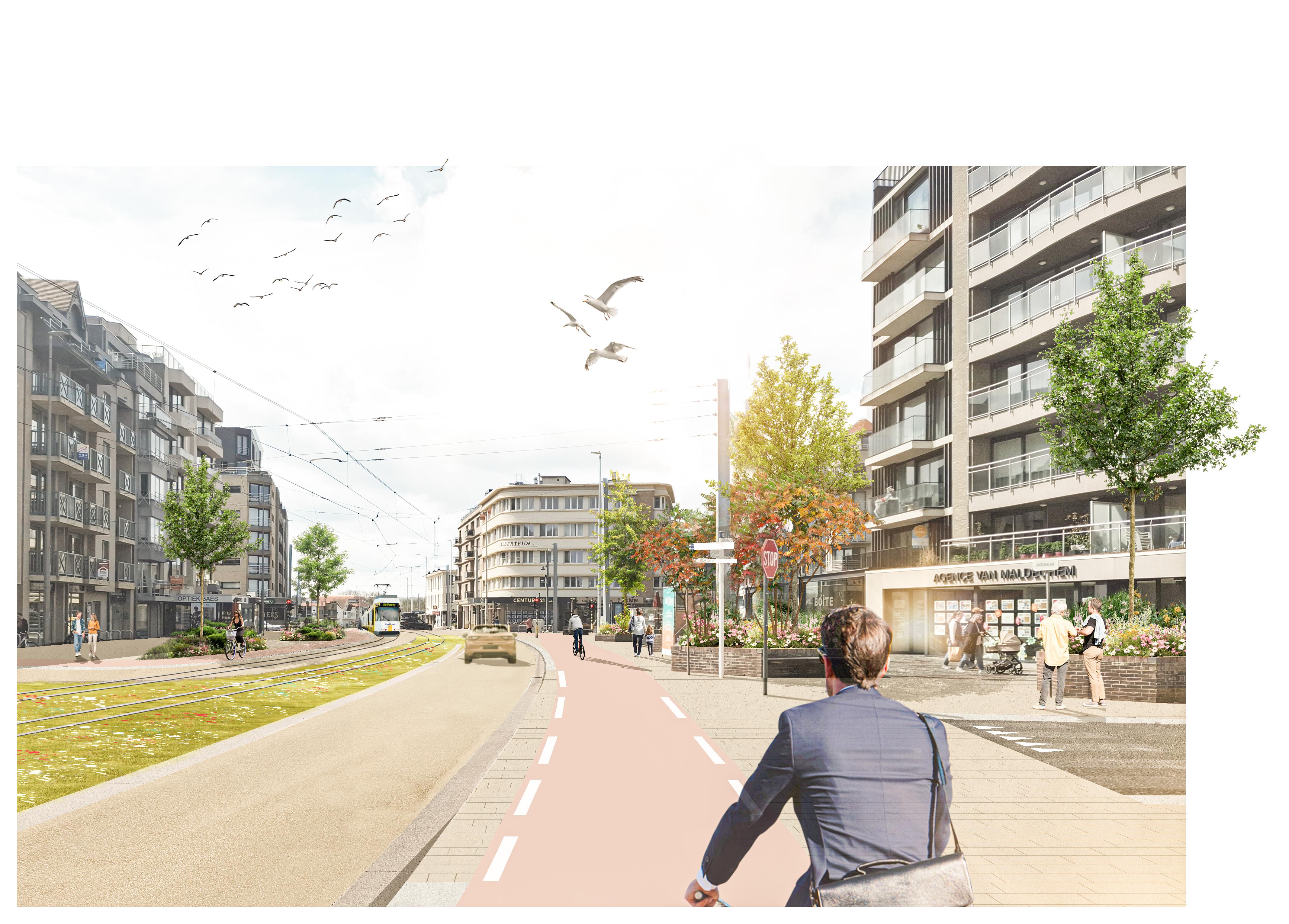 Toekomstbeeld_N34 Kokzijde_Sint-Idesbald centrum