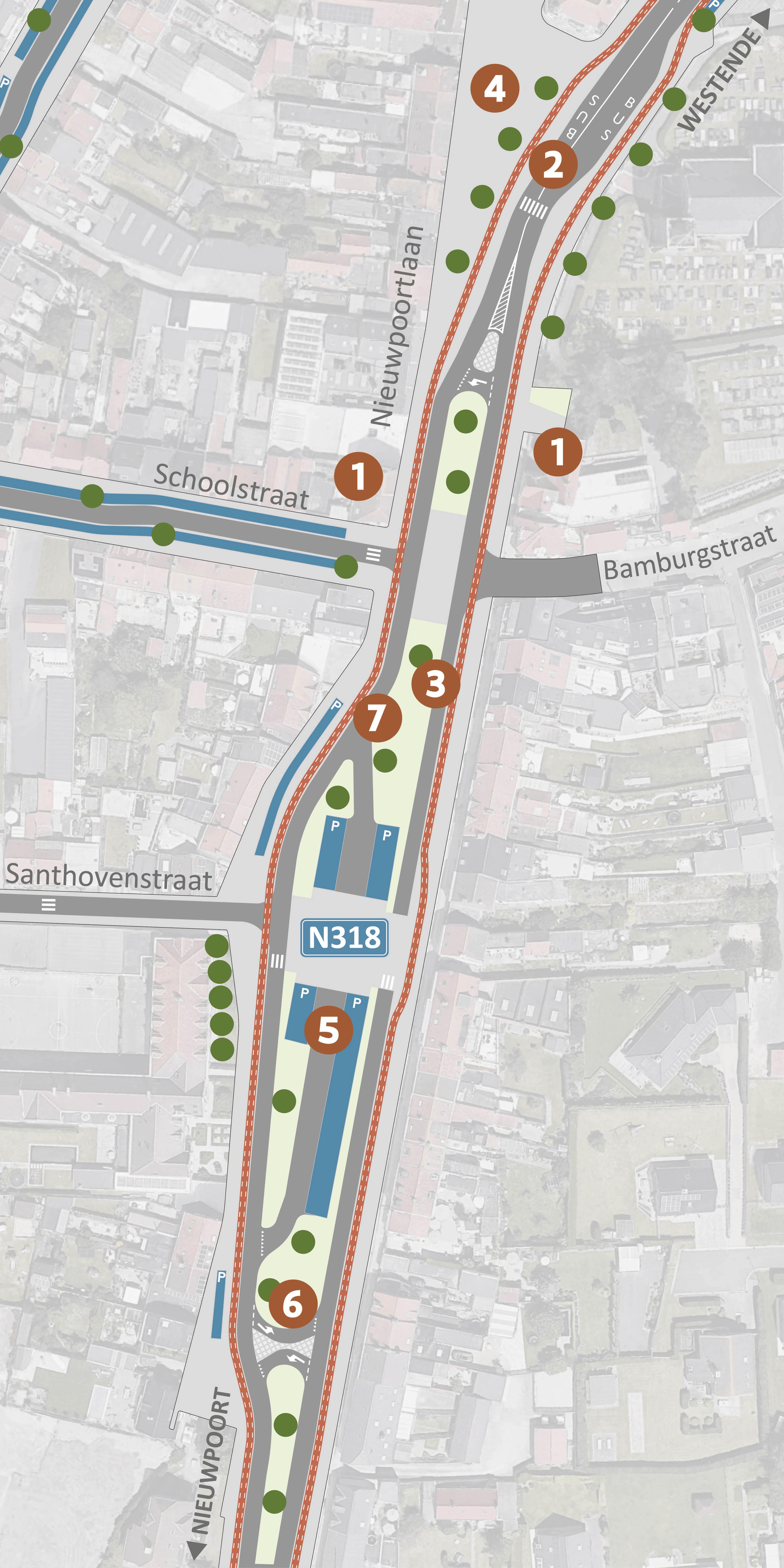 Ontwerpskaart Centrum Lombardsijde