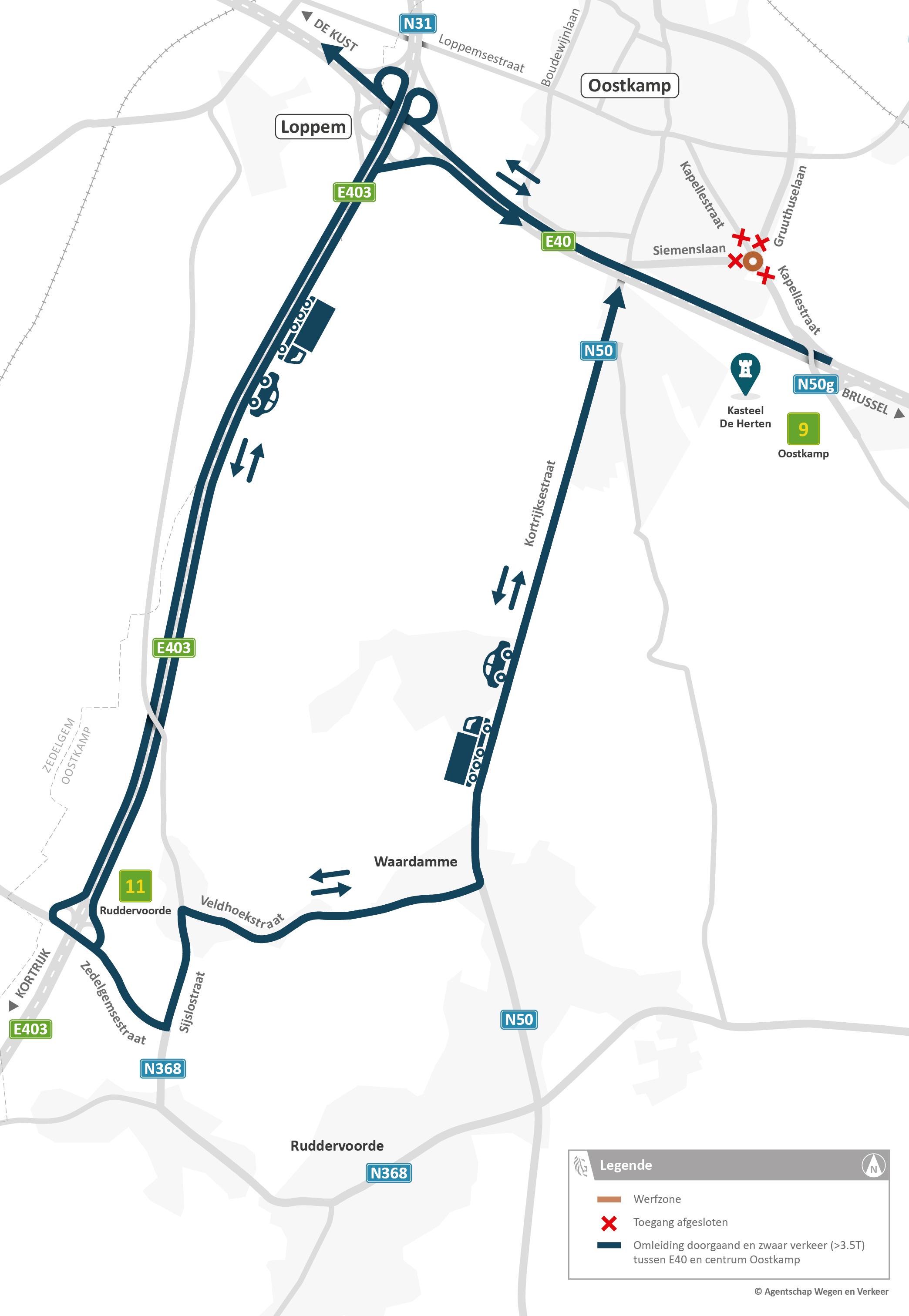 Ontwerpskaart Oostkamp