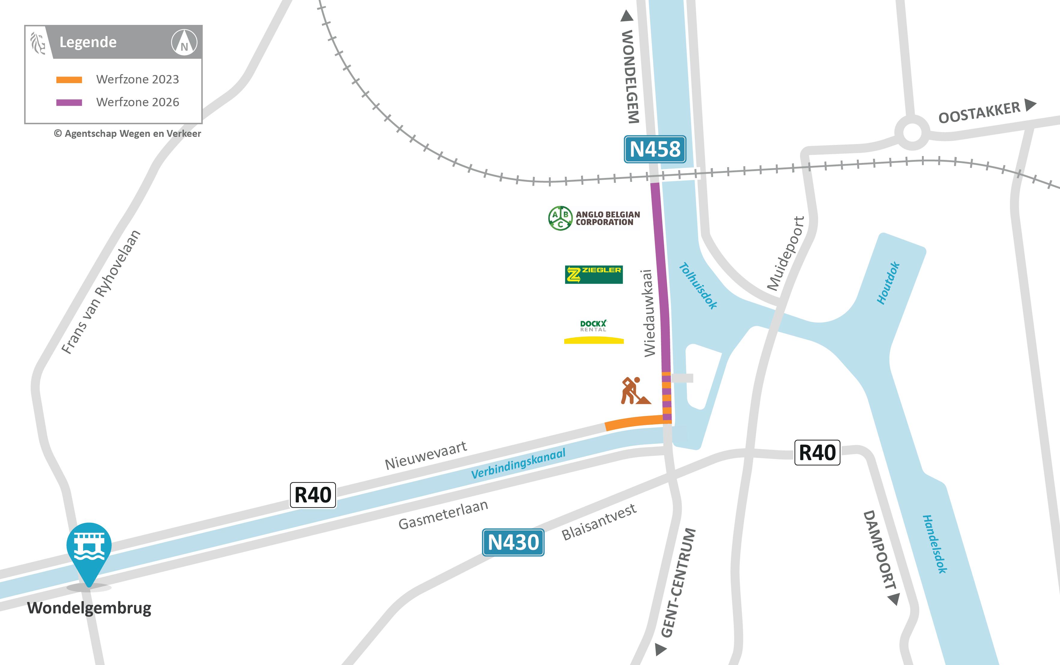 Werfsituatie Wiedauwkaai